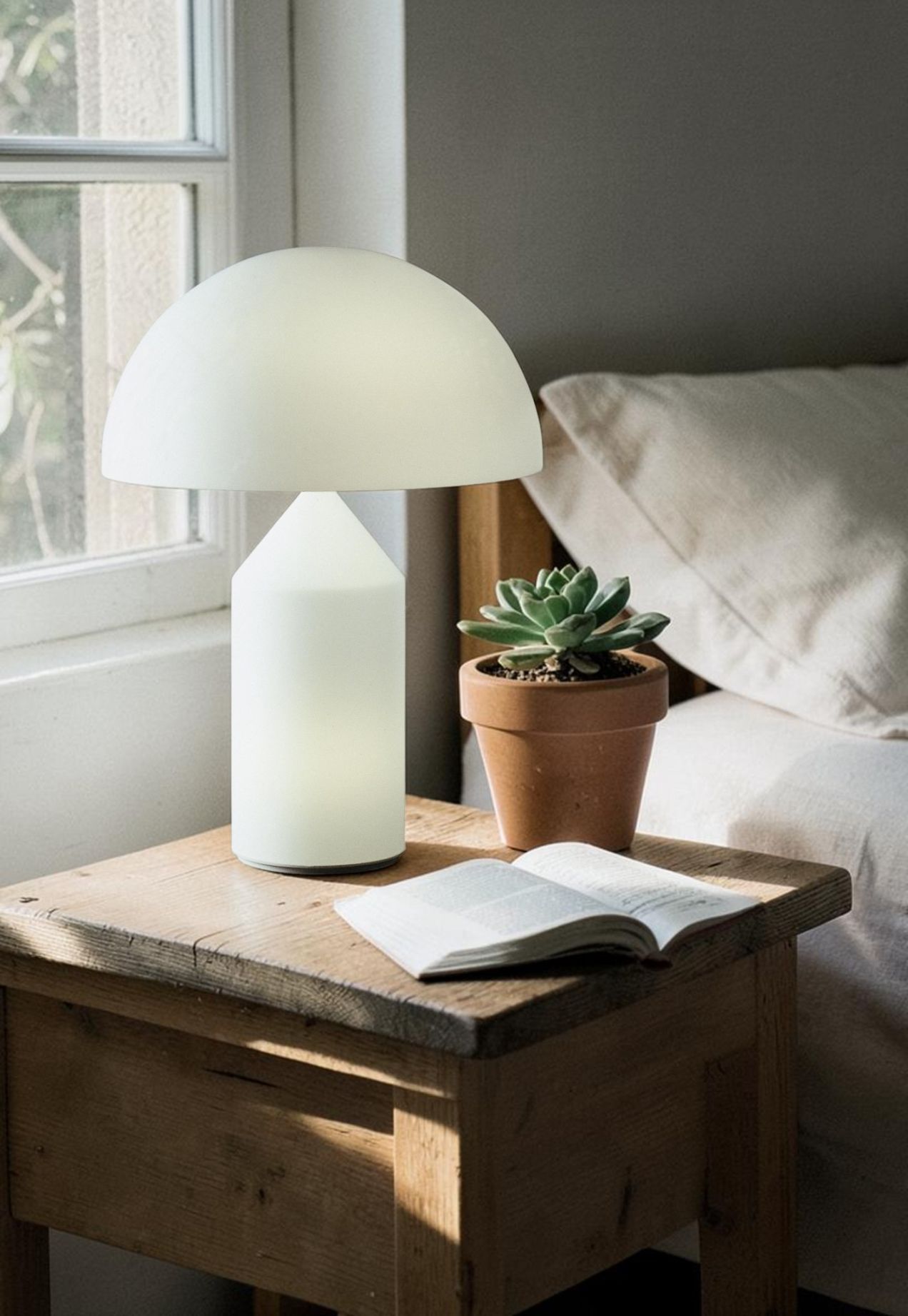 Atollo Tischleuchte Glas Oluce