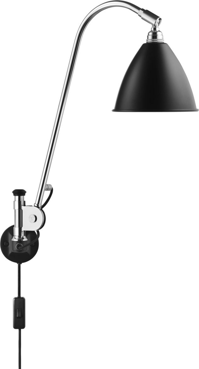 Bestlite BL6 Wandleuchte in Schwarz und Chrom von Gubi. Moderne Innenleuchte für Wandmontage.