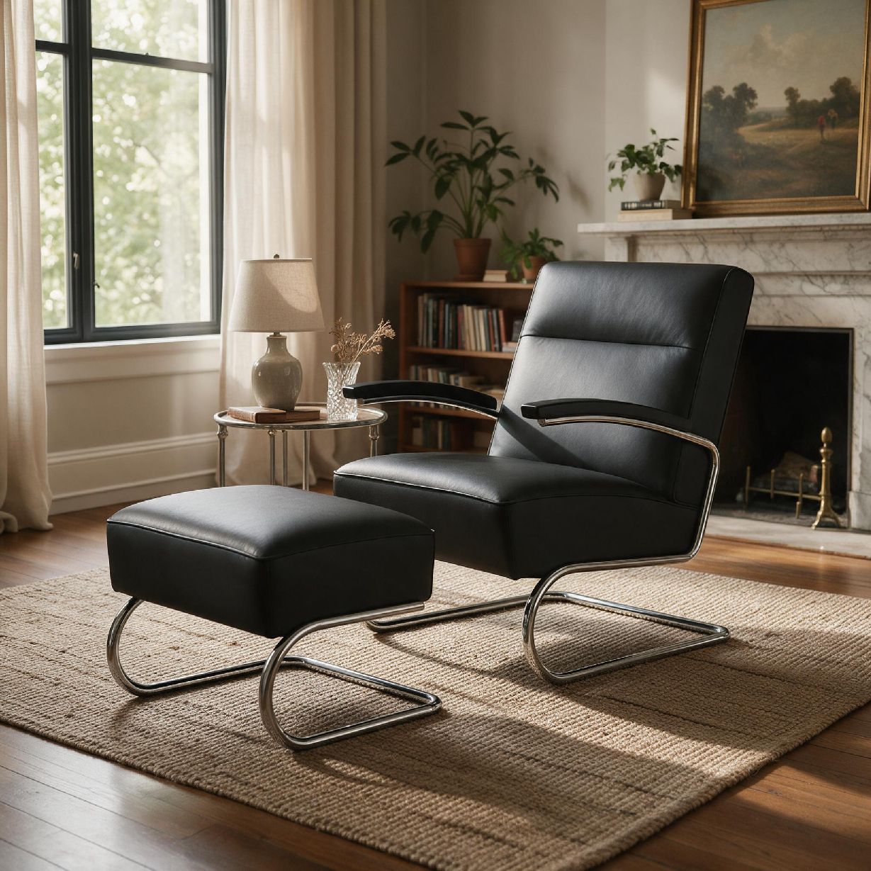 S 412 / S412 Freischwingersessel Thonet mit Hocker GRATIS