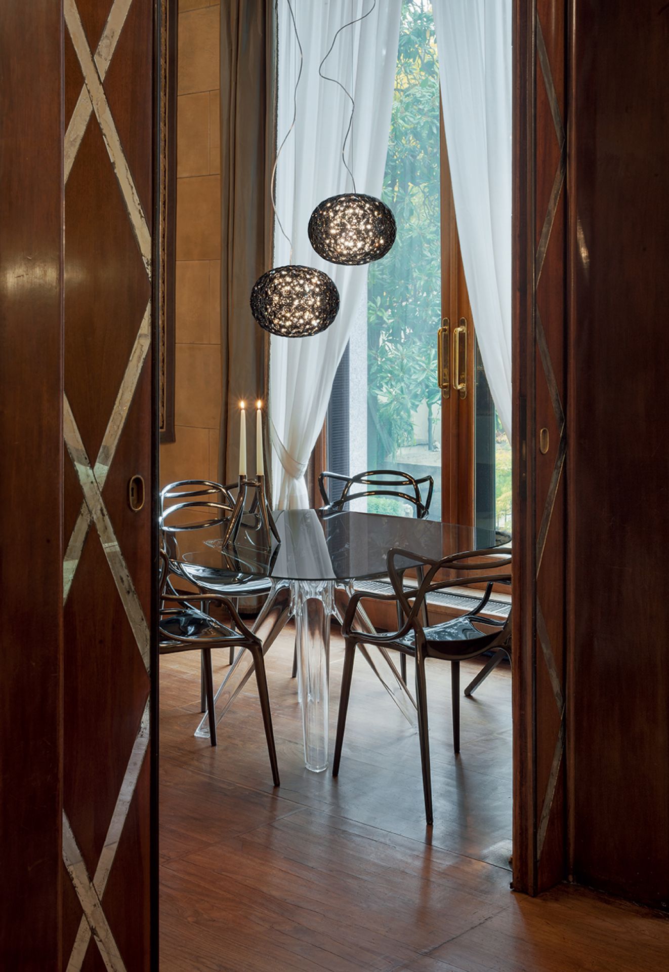 Abbracciaio Kerzenständer Kartell Verchromt