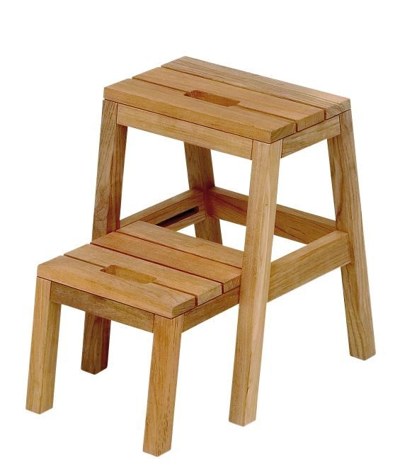 Dania Step Ladder Trittleiter aus Teakholz von Skagerak by Fritz Hansen, zwei Stufen.