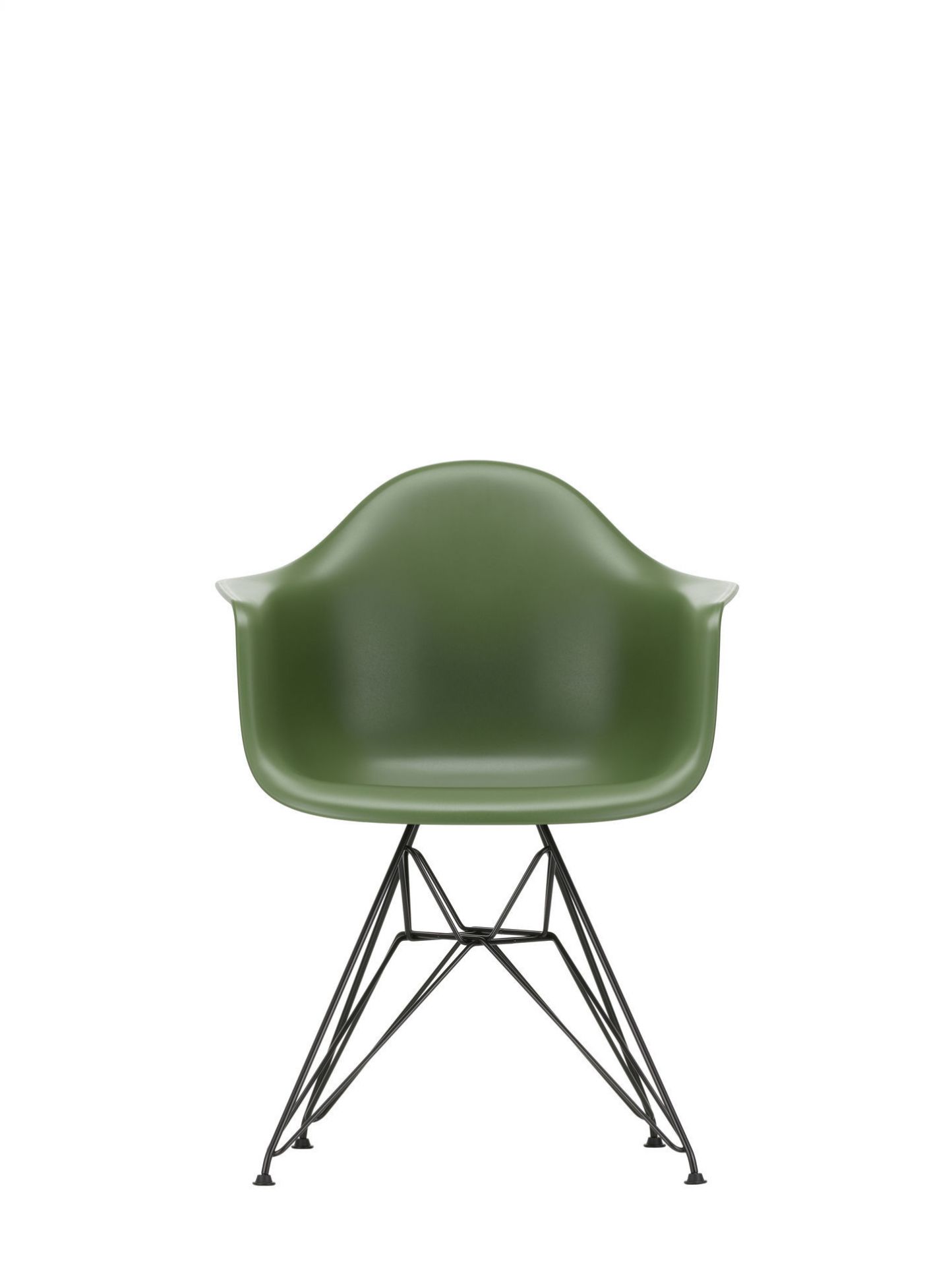 Eames Plastic Arm Chair DAR Stuhl Vitra Schwarz - Rostorange