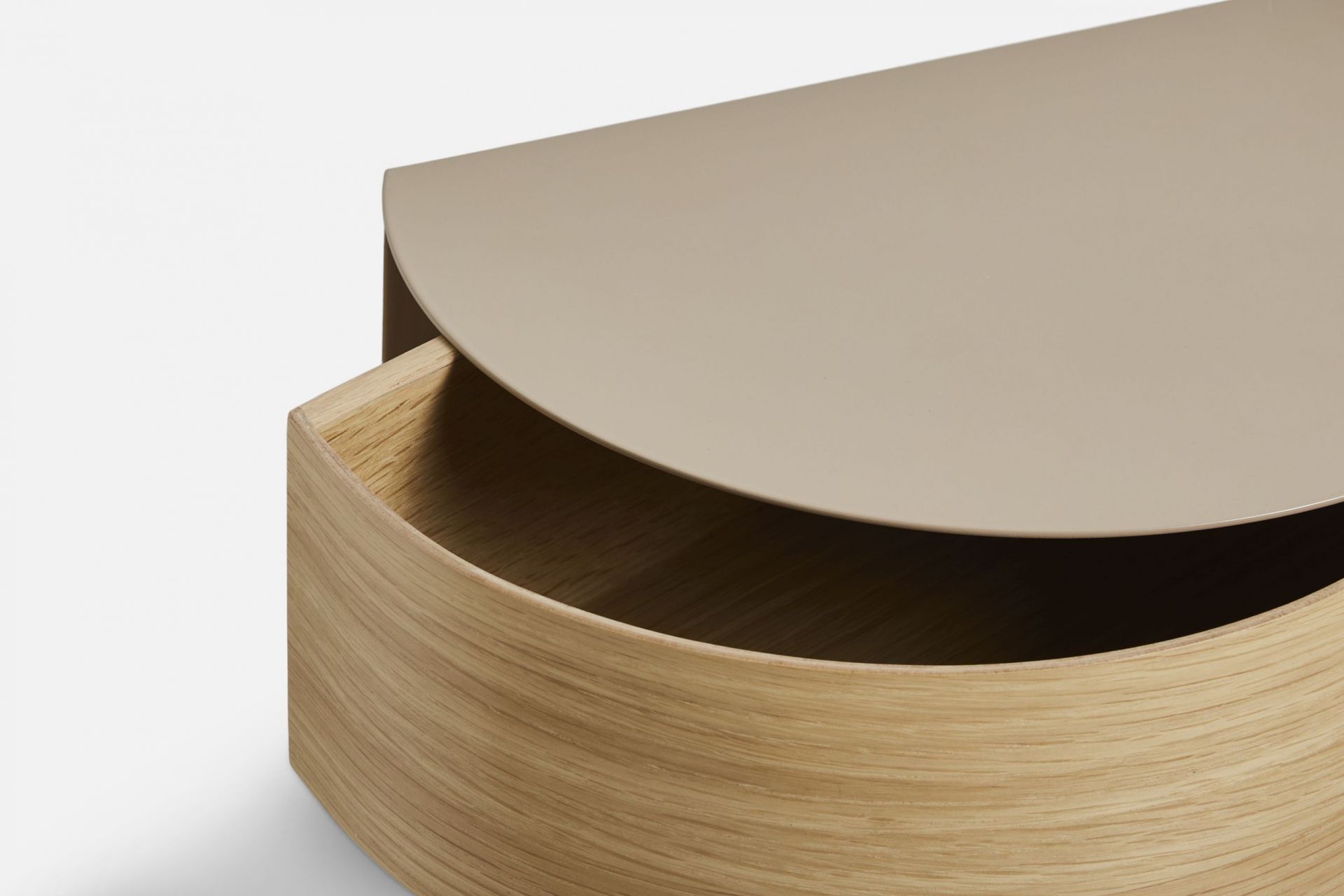 Wallie Wandschublade Regal grau-beige Woud