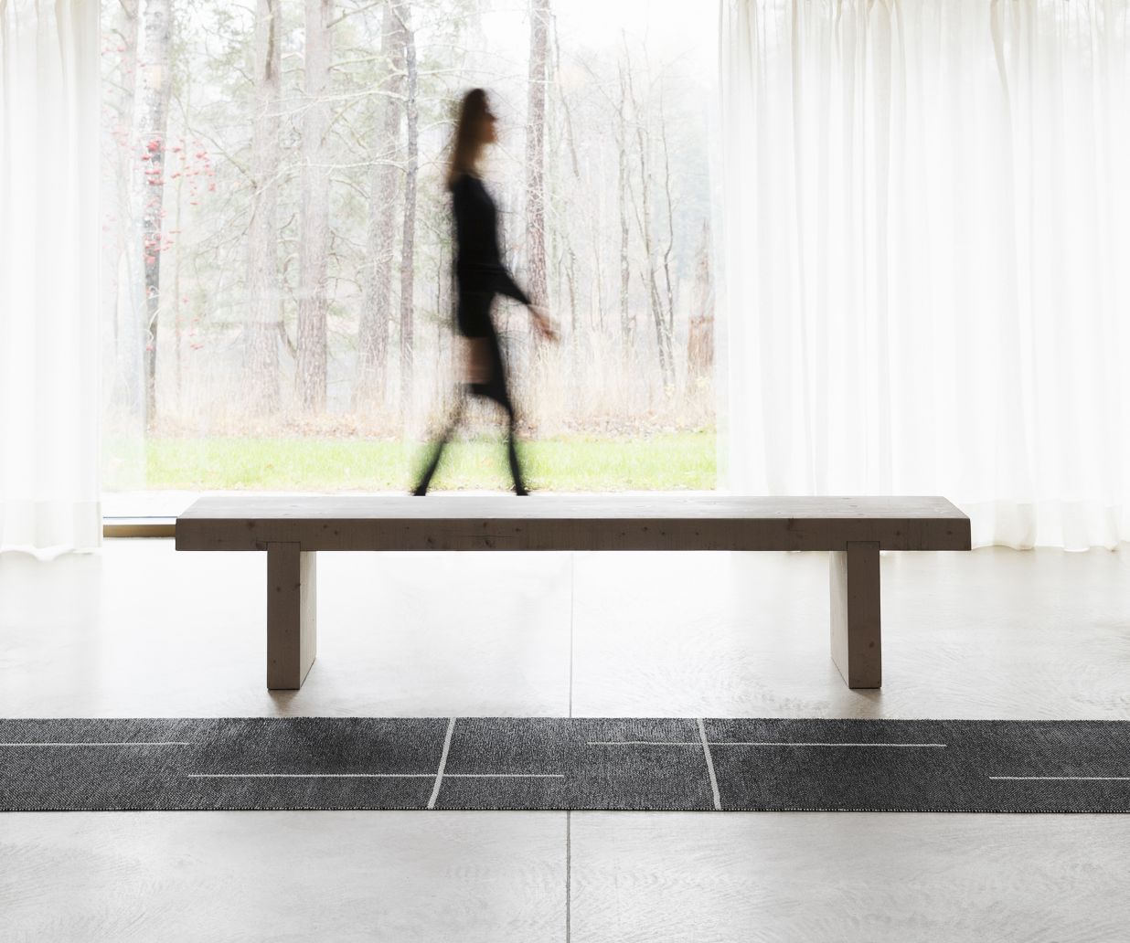 Fred Teppich 70x180cm beige Pappelina