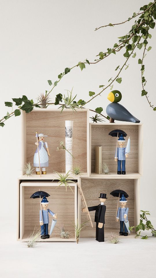 Songbirds Singvögel Holzfigur Nachtigall Kay Bojesen