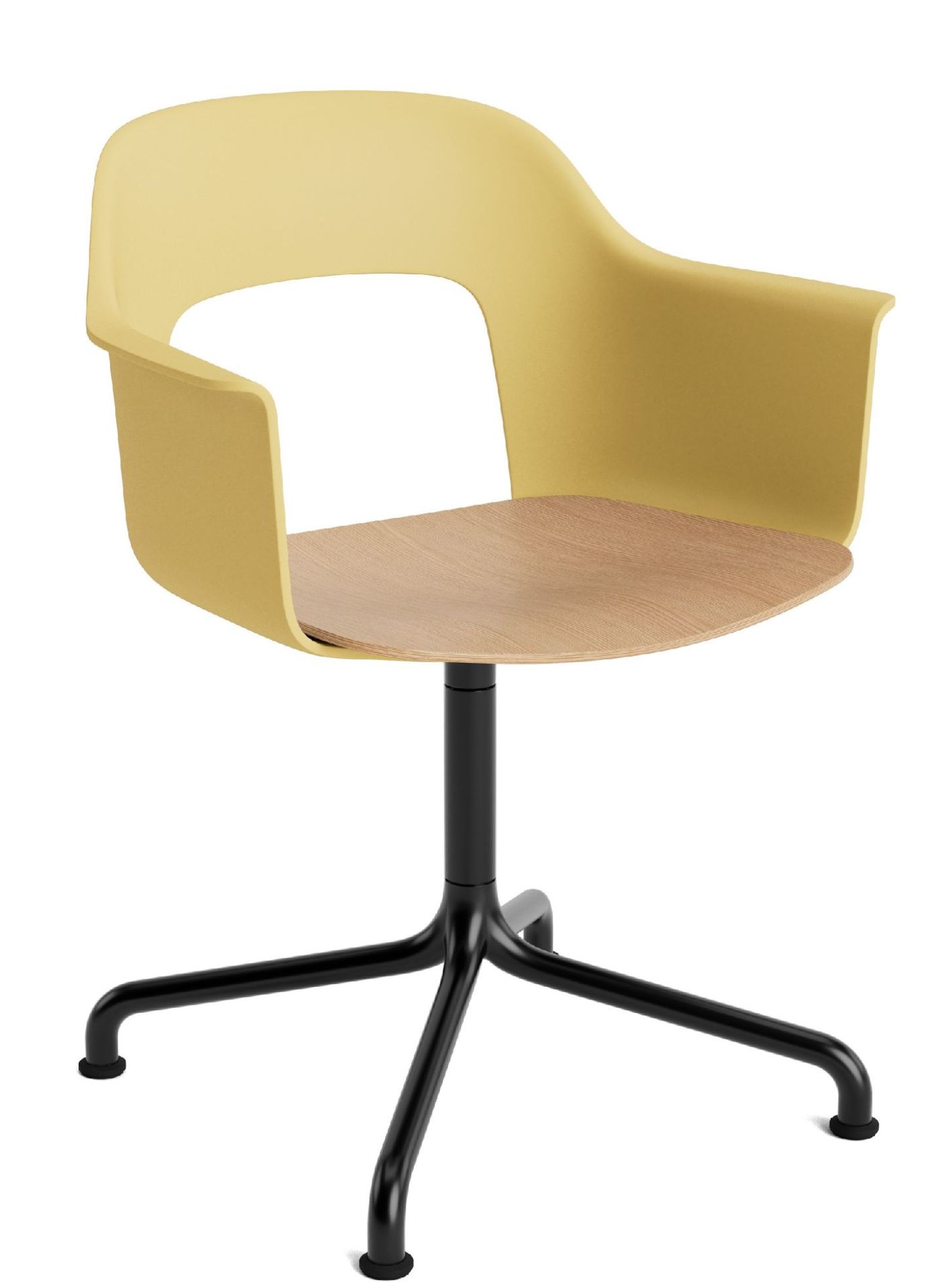 Layout Armchair 252 Armlehnstuhl 4-Sternfuß Drehfuß mit gebogenem Fußkreuz Hay