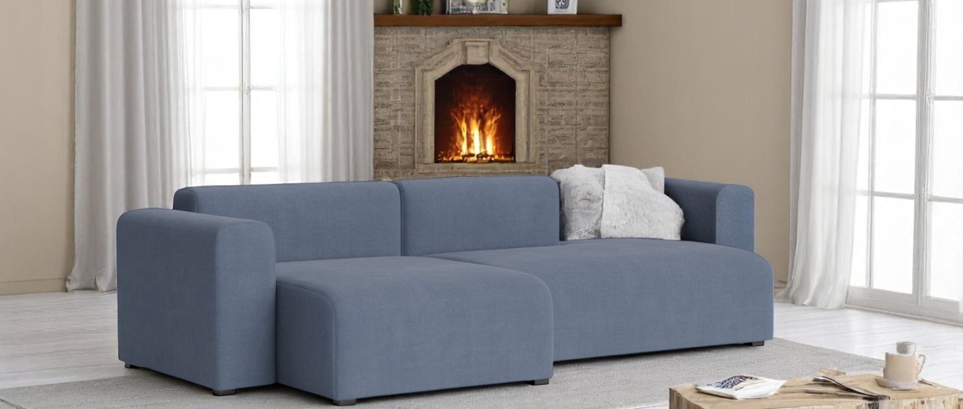 Mags Sofa 2,5-Sitzer Combination 3 low Armrest mit Armlehne links Hay