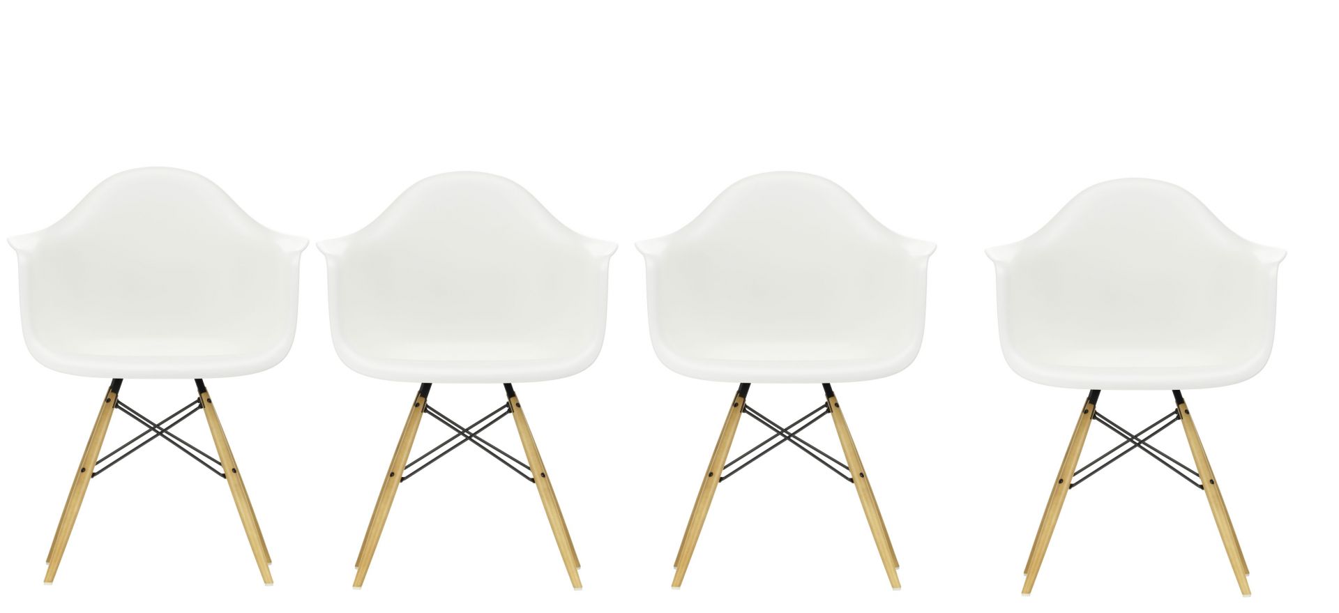 Aktion Eames Plastic Arm Chair DAW Stuhl 4-er Set Vitra 