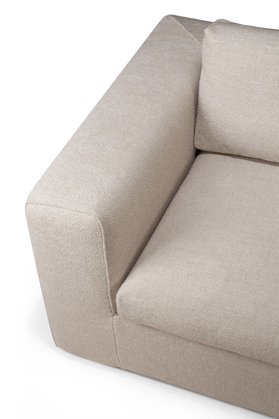 Mellow Sofa linke/rechte Armlehne Ivory Stoff Ethnicraft