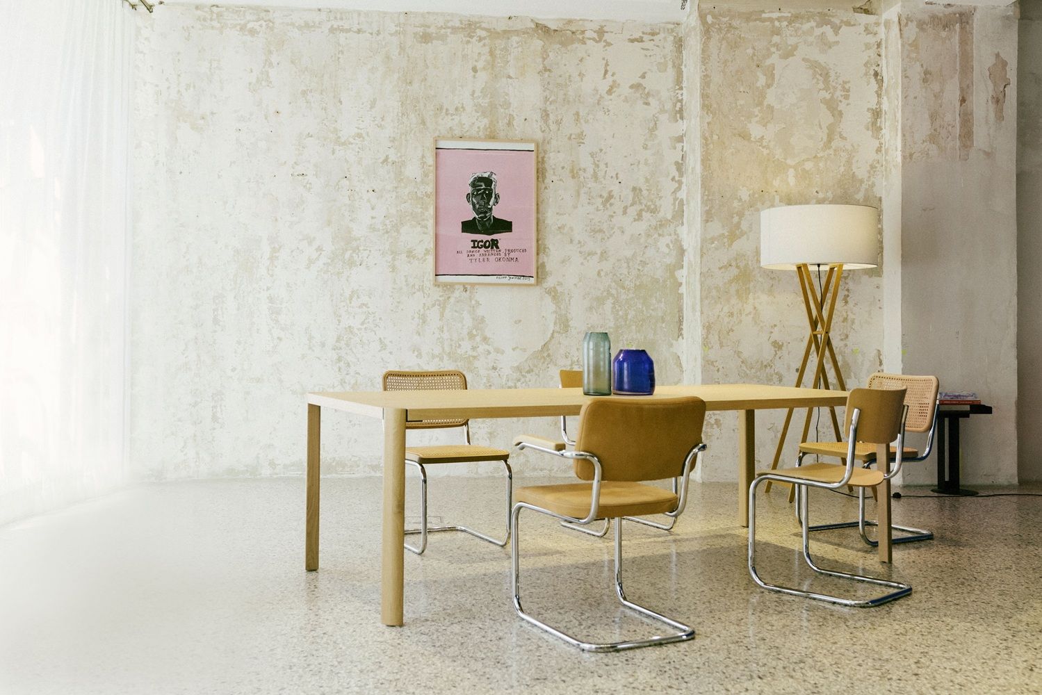 S 32 V Stahlrohr Klassiker Freischwiger CHROM/NATUR Thonet VORZUGSKOMBINATION