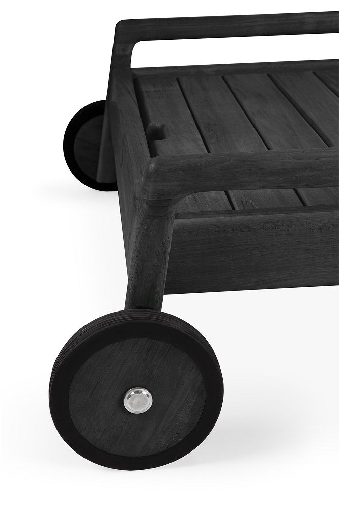 Jack Outdoor verstellbare Liege Teak schwarz lackiert Ethnicraft