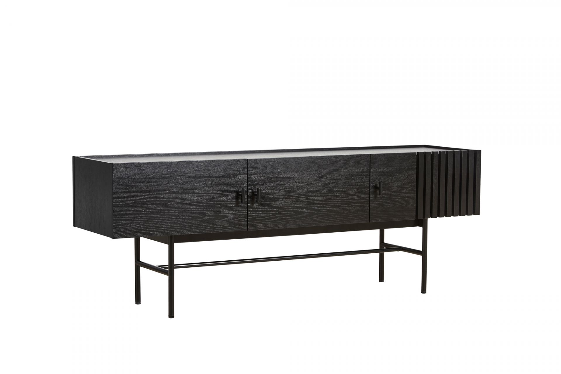 Array Low Sideboard (150cm) Schwarz Lackierte Eiche Woud