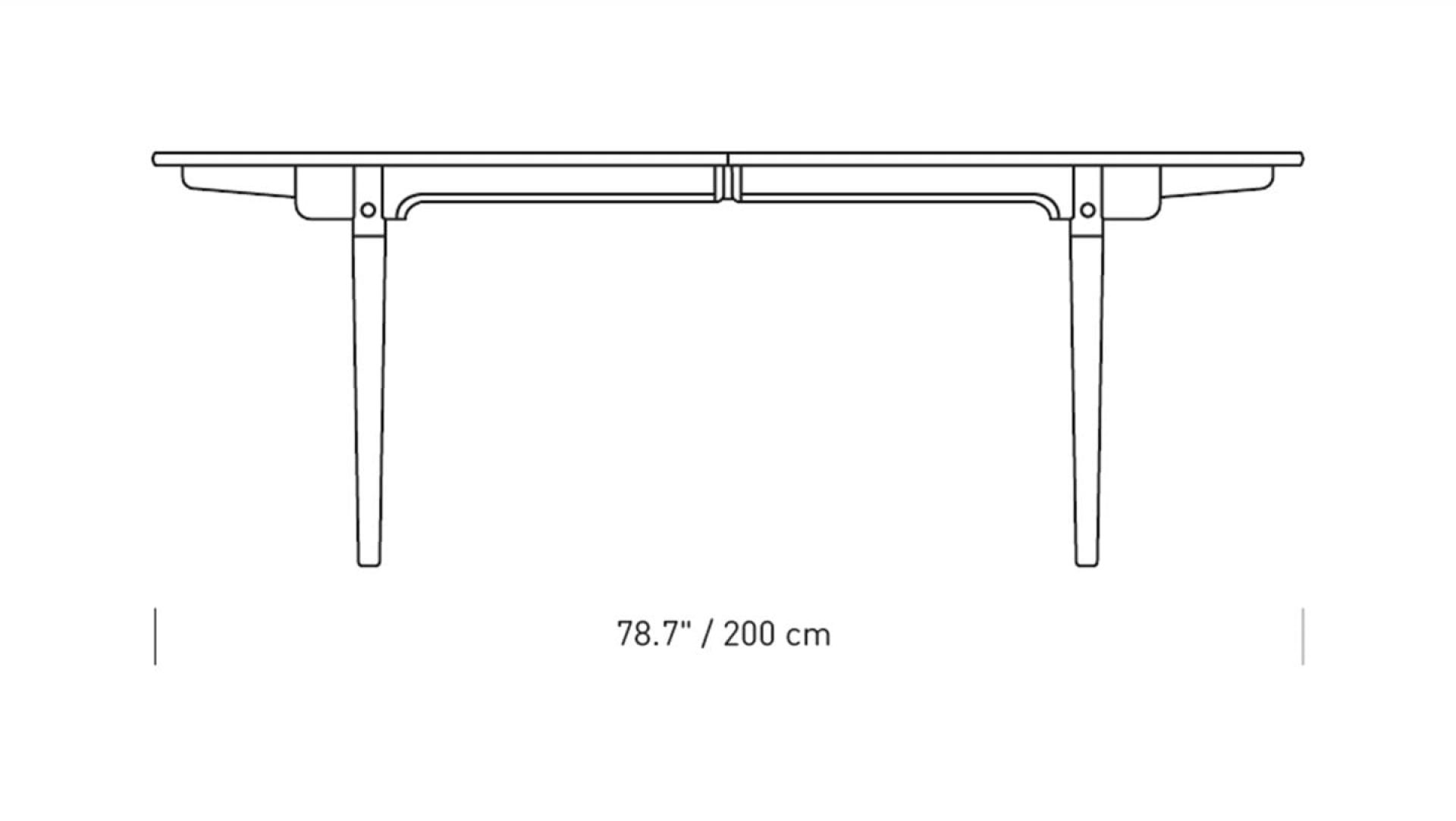 CH338I / CH339 Einlegeplatte für Ovalen ausziehbaren Esstisch Carl Hansen & Søn