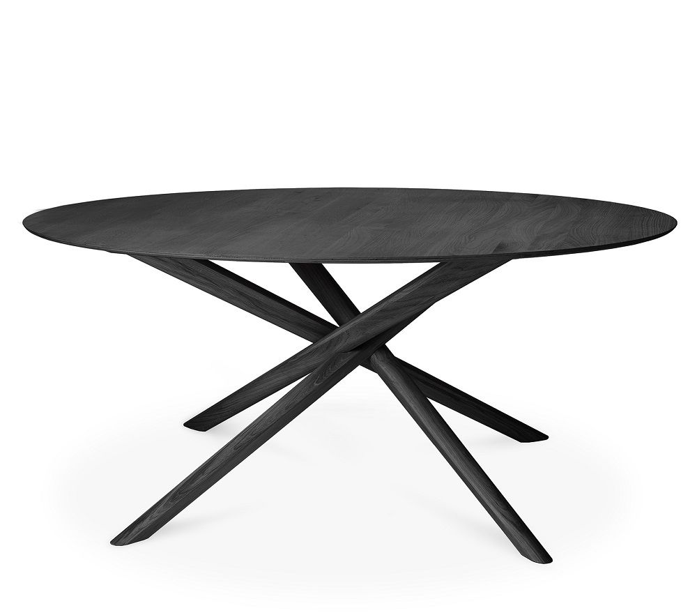 Mikado Tisch rund Eiche schwarz Ethnicraft