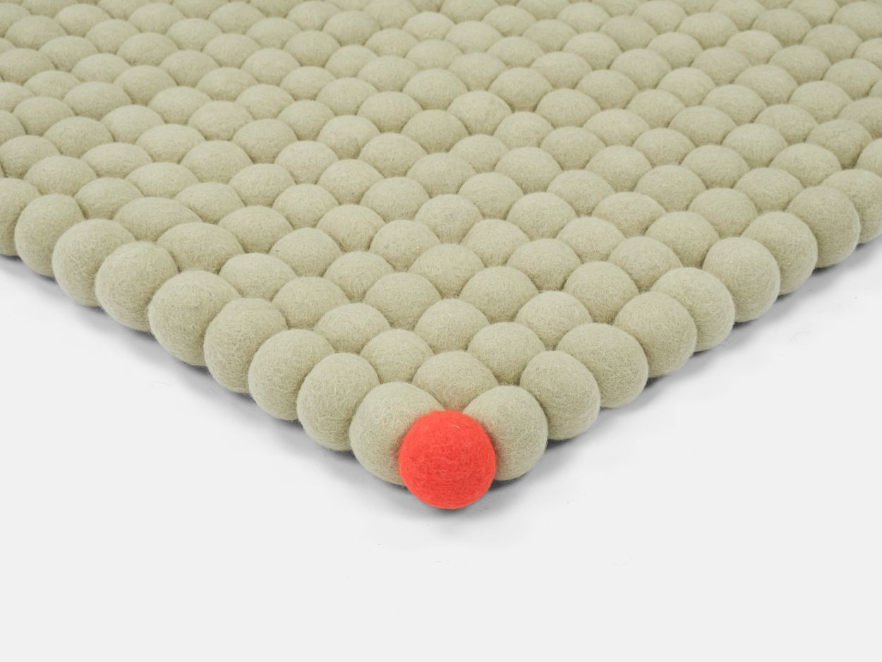 Big One Rechteckig Filzteppich 180 x 260 cm myfelt Grünbeige