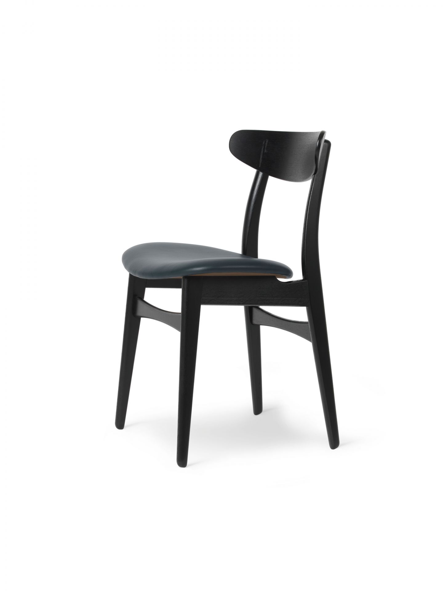 CH30P Chair Stuhl gepolstert Carl Hansen & Søn Gestell eiche schwarz Sitz Thor 350