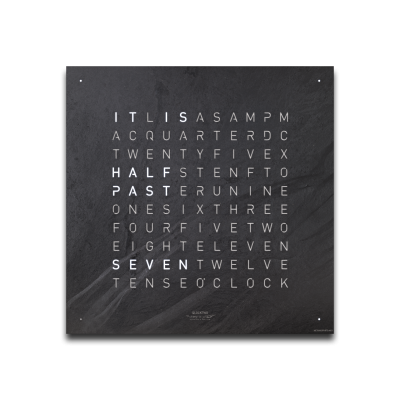 Frontcover für Earth 45 Wanduhr / Zeitobjekt Englisch QLOCKTWO