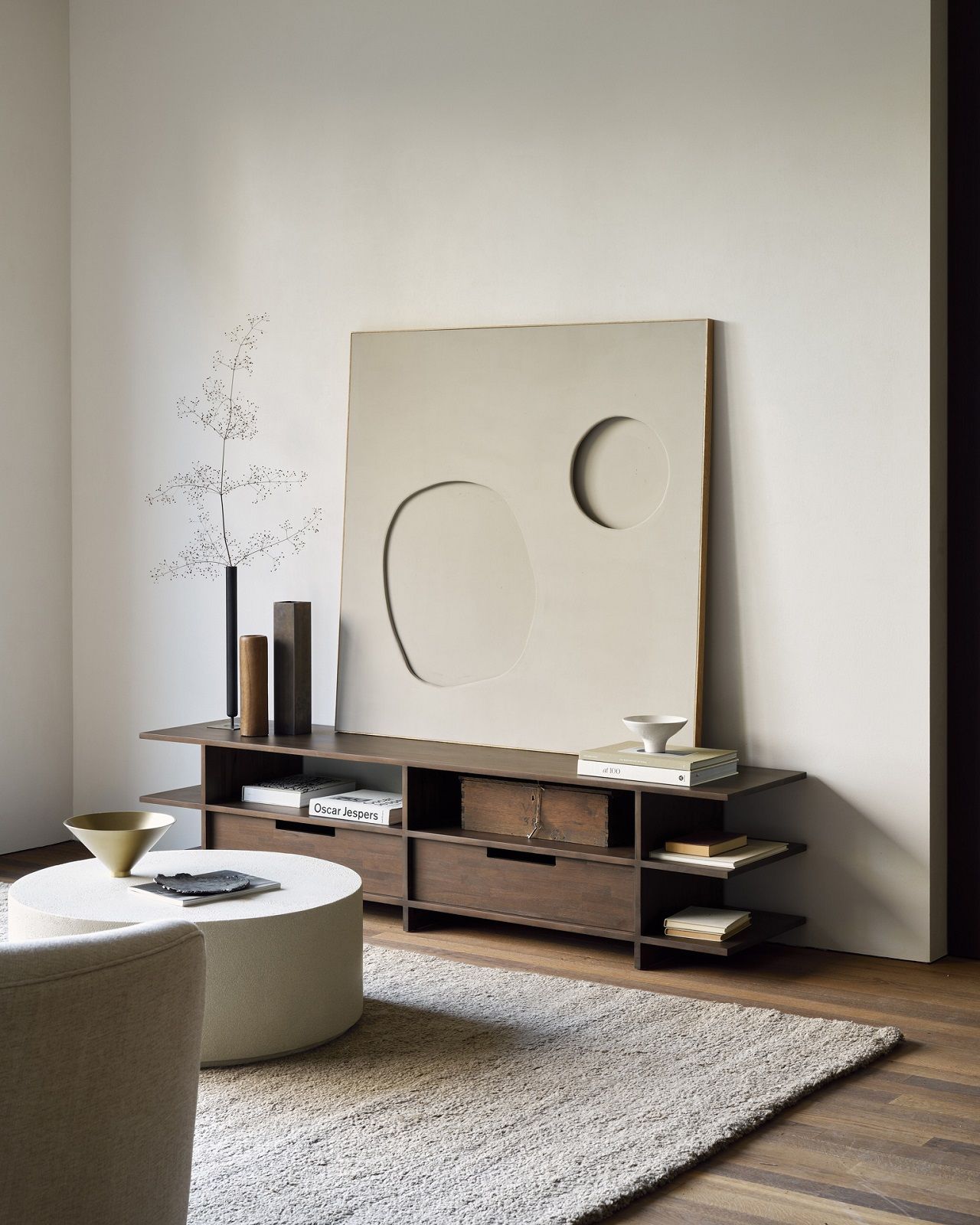Kabuki TV Anrichte 2 Schubladen Teak dunkelbraun Ethnicraft
