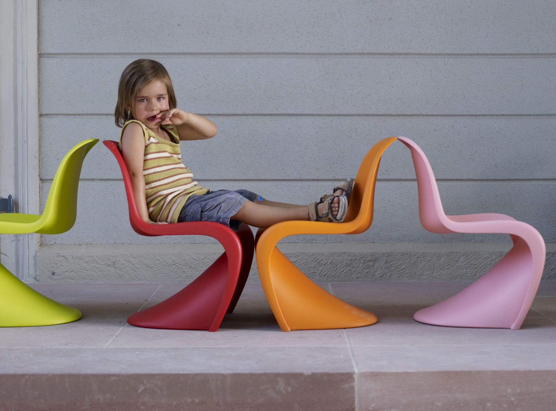 Panton Junior Stuhl Vitra - QUICK SHIP Classic red 