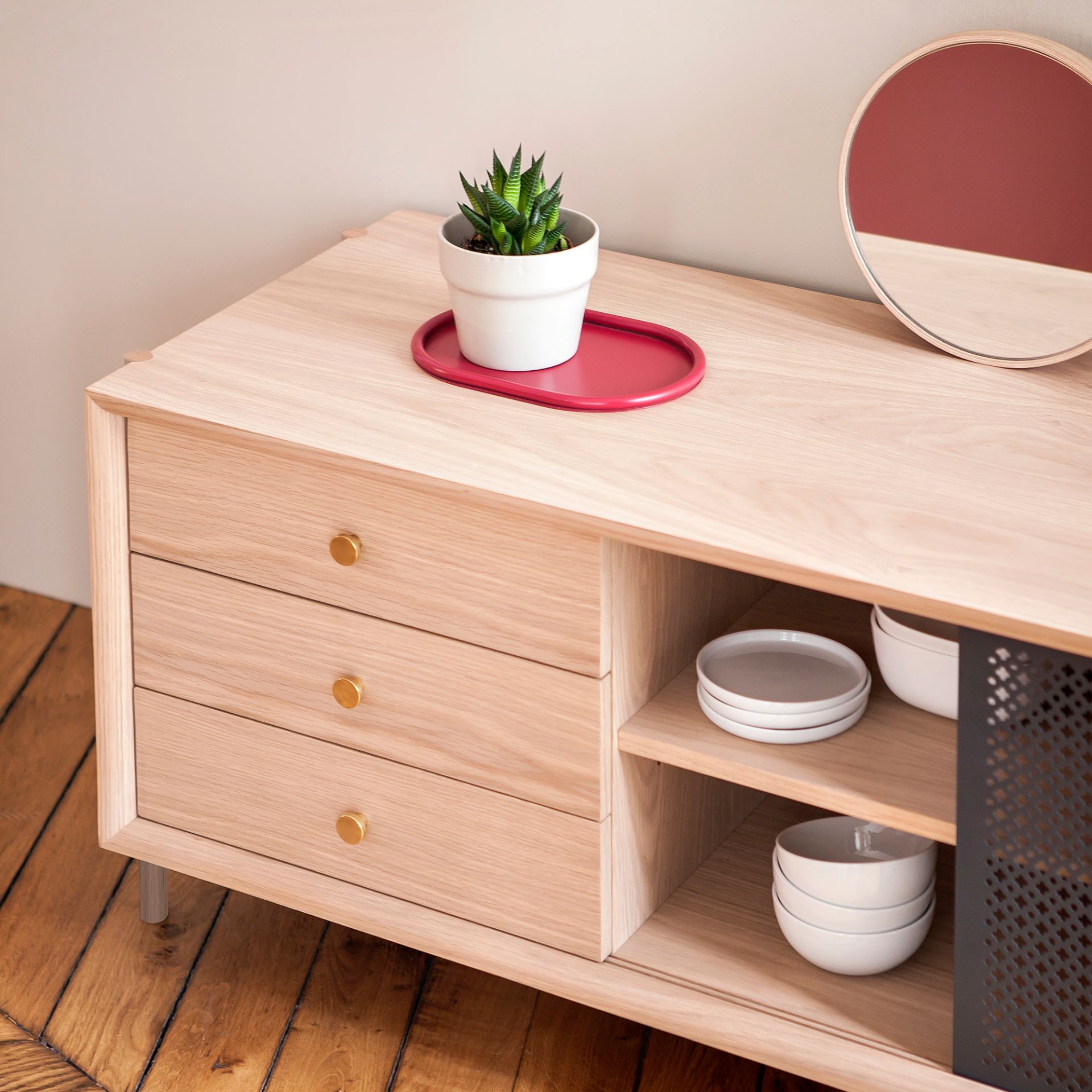 Gabin Sideboard mit Schubladen Hartô-slate grau
