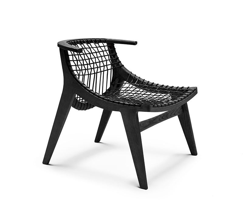 Klismos Lounge Sessel mit Filzgleitern Knoll International