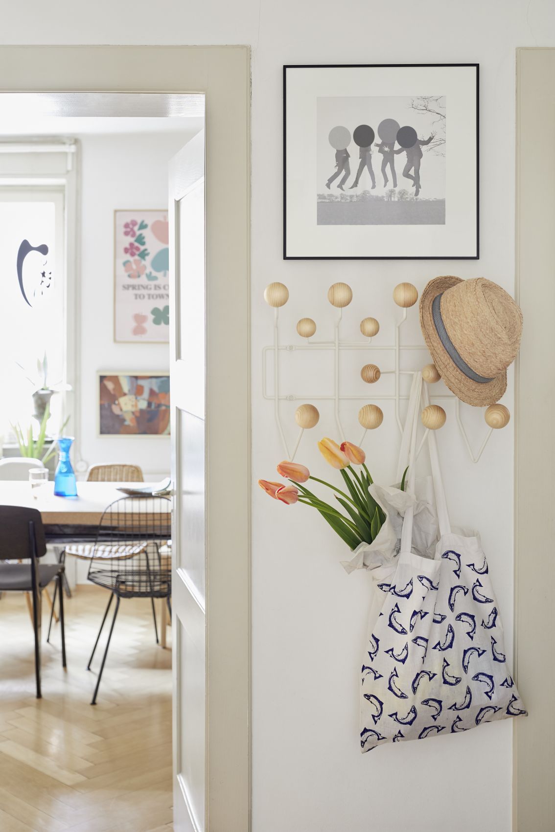 Eames Hang it all Garderobe Weiss, Kiefer Vitra