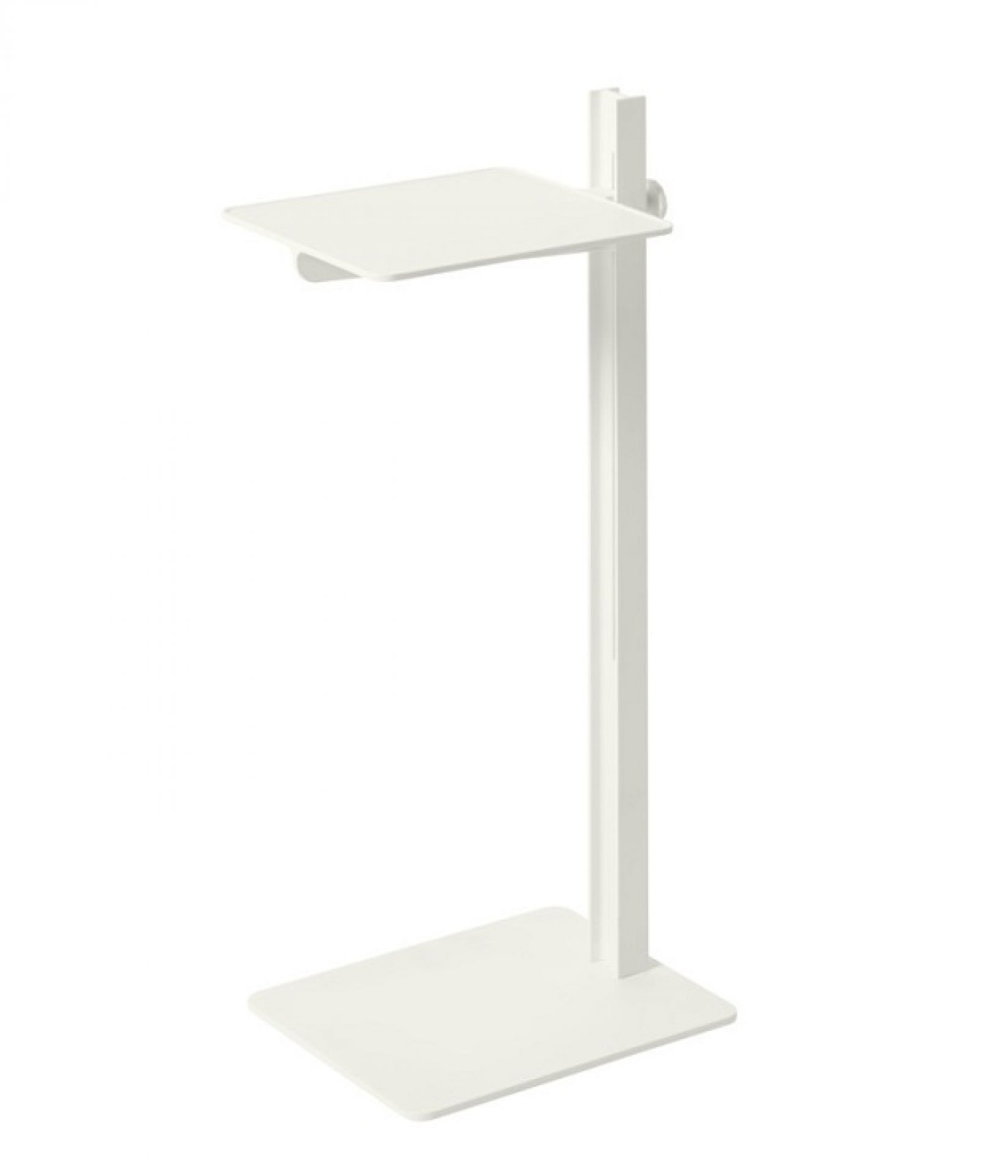 Weißer Museum Sidetable Beistelltisch von String Furniture, höhenverstellbar und modern für Wohnzimmer und Büro.