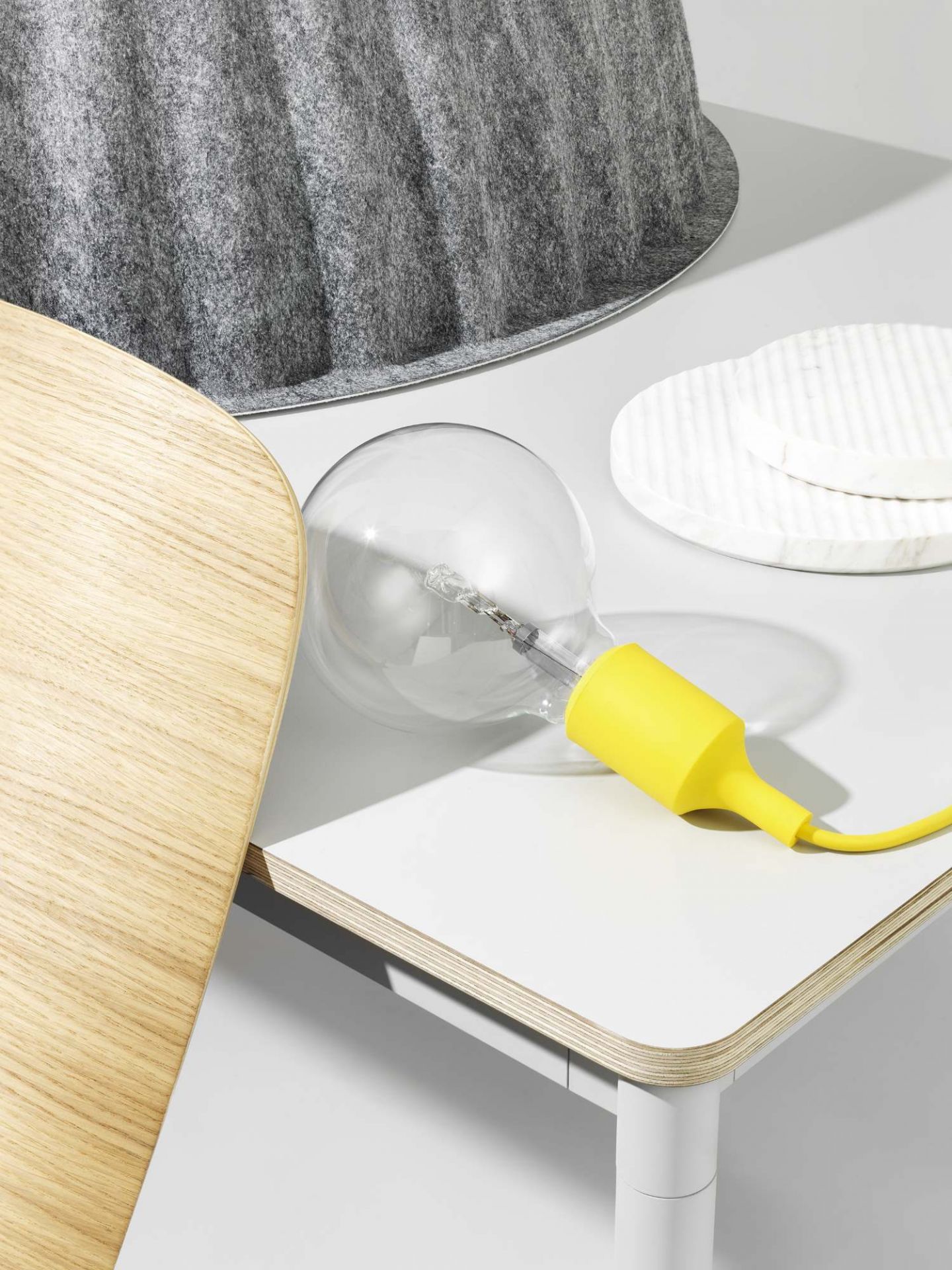 E27 LED Socket lamp Pendelleuchte WEISS Muuto EINZELSTÜCKE  