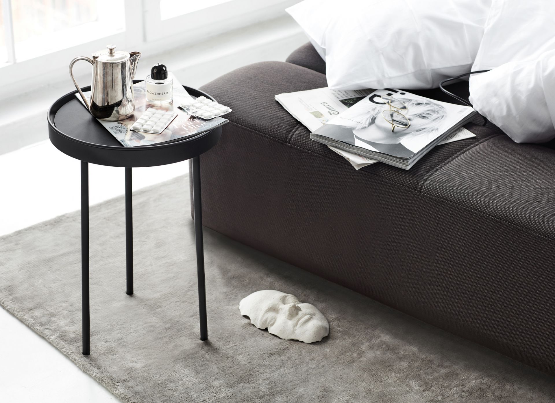 Daybe Schlafsofa Stoff Brusvik grau Northern