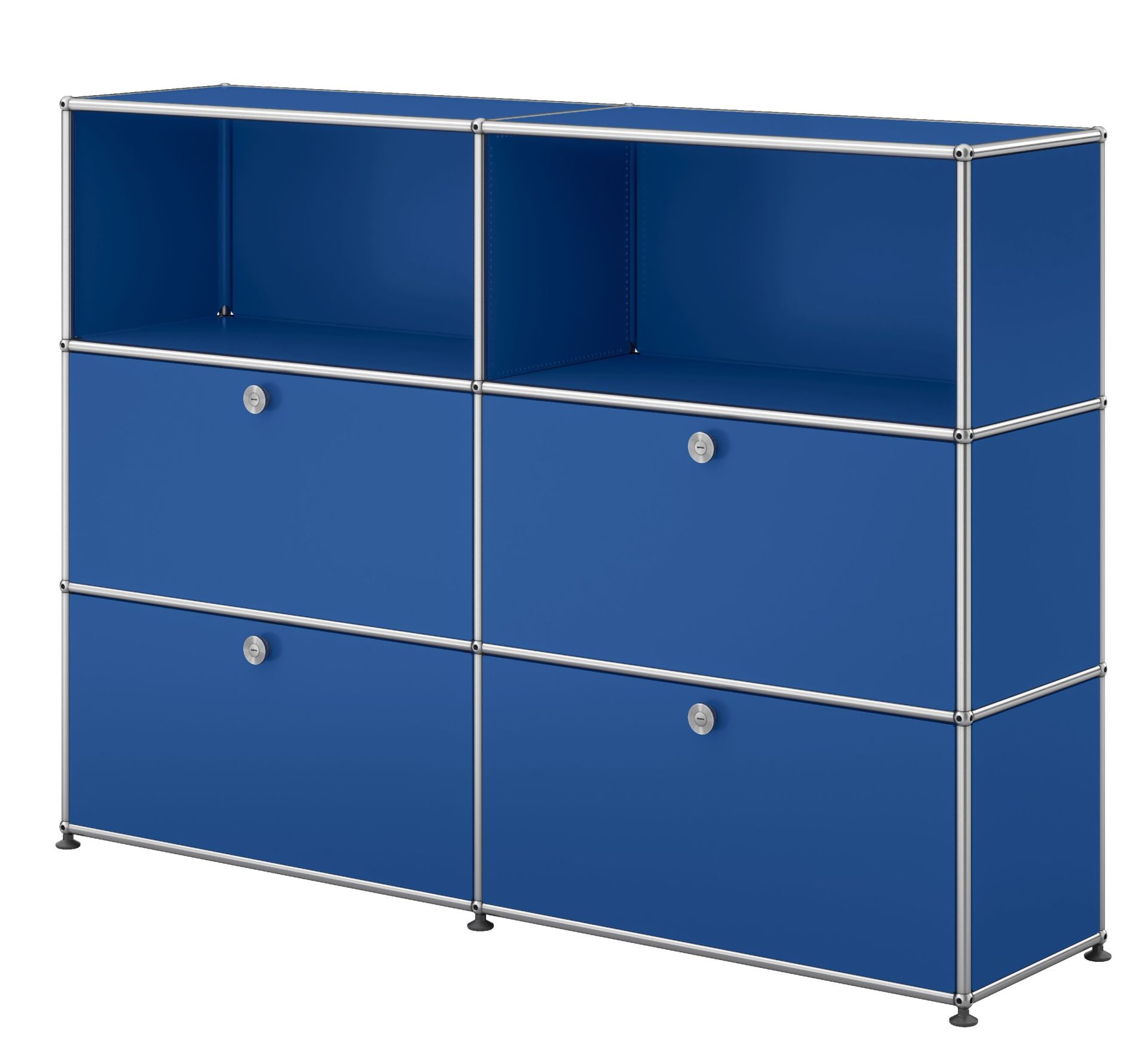 USM Haller Highboard 4 Klappen / 2 Offen Enzianblau