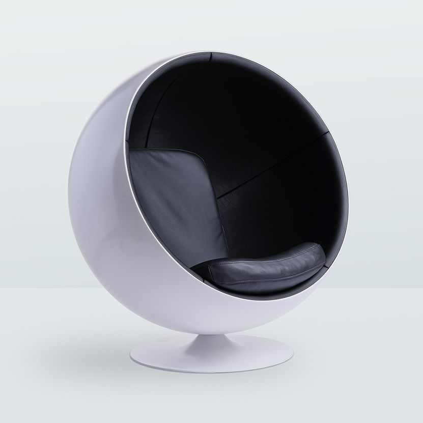 The Leather Ball Chair Sessel Leder Schwarz Eero Aarnio Originals