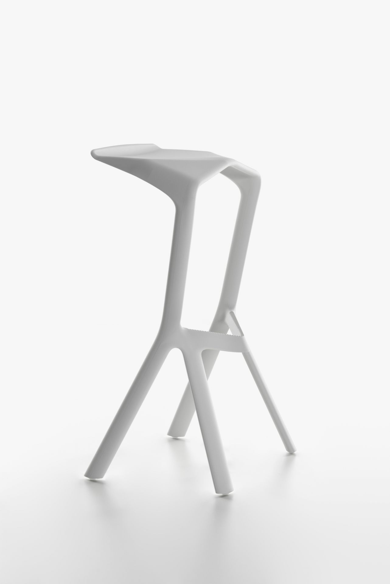 Miura Stool Barhocker Plank weiss