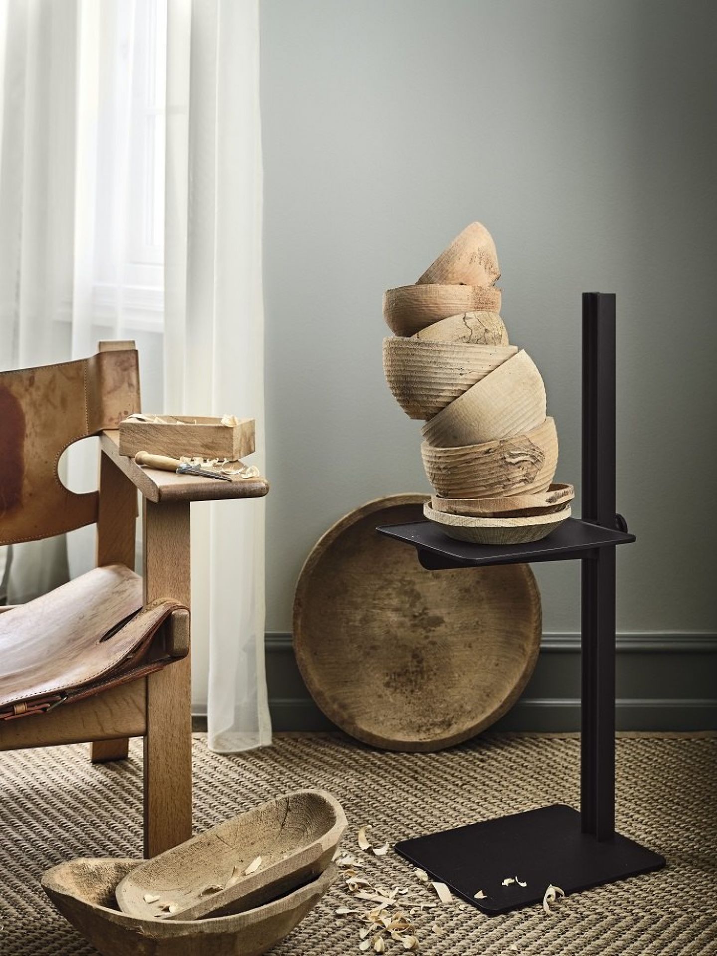 Museum Sidetable Beistelltisch höhenverstellbar String Furniture