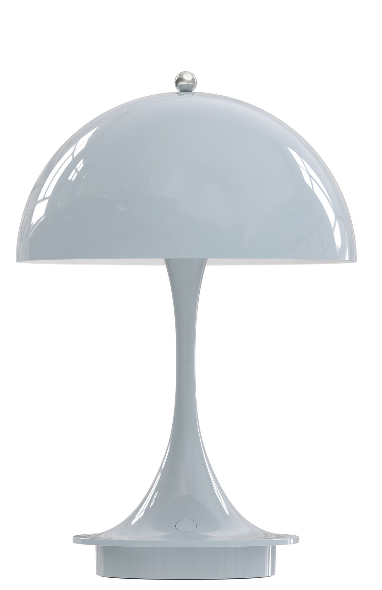 Panthella 160 Portable Akku LED-Tischleuchte Indoor/Outdoor Louis Poulsen Stahl Blassblau EINZELSTÜCK