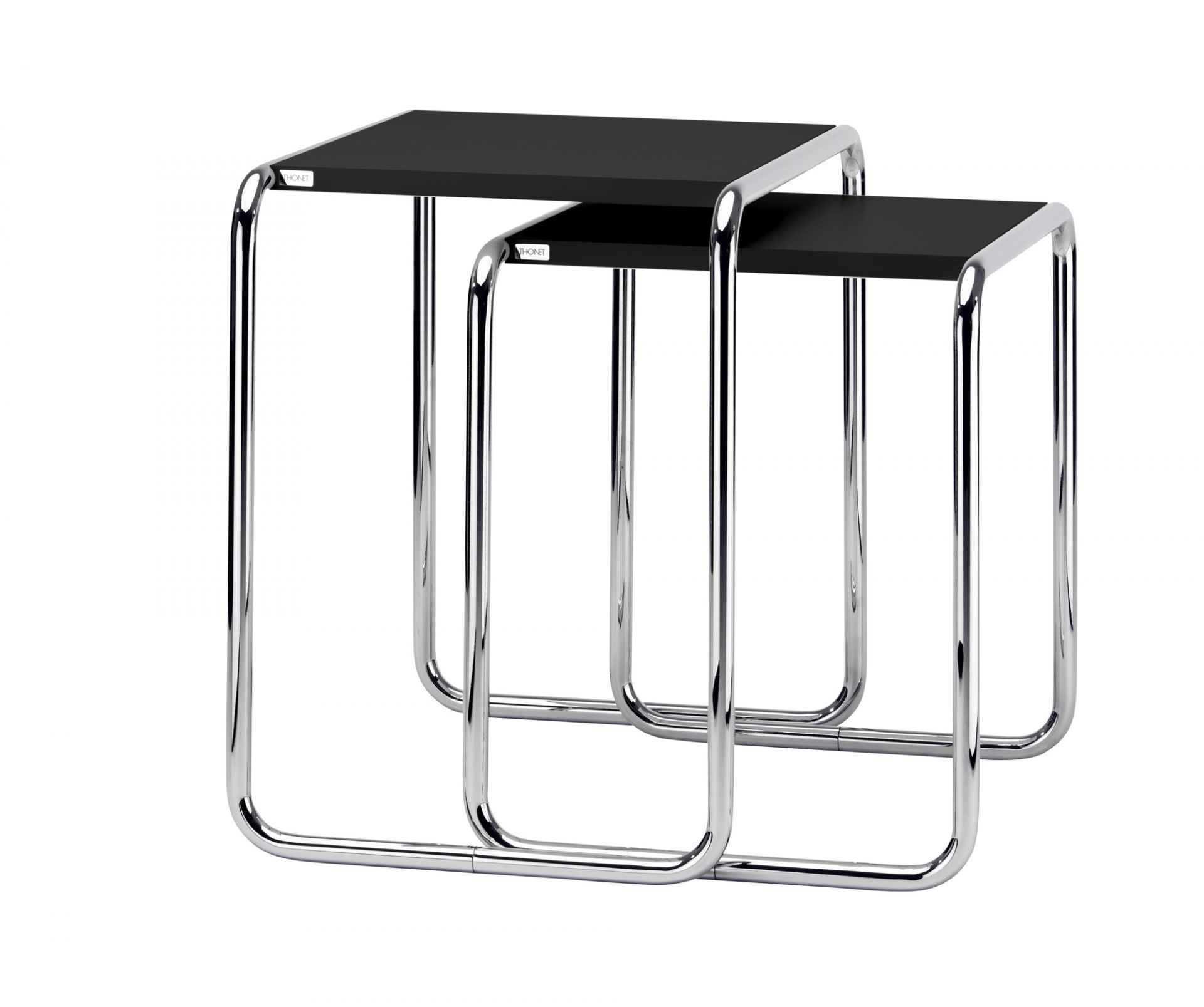 Set B 9 a+b Beistelltisch Tiefschwarz Thonet
