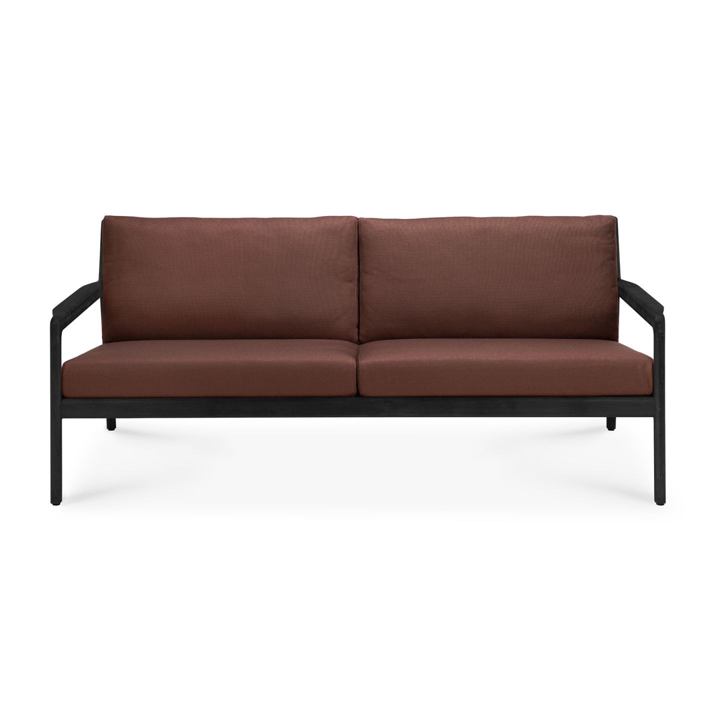Jack Outdoor 2-Sitzer Sofa Teak Schwarz lackiert Burgundy Ethnicraft