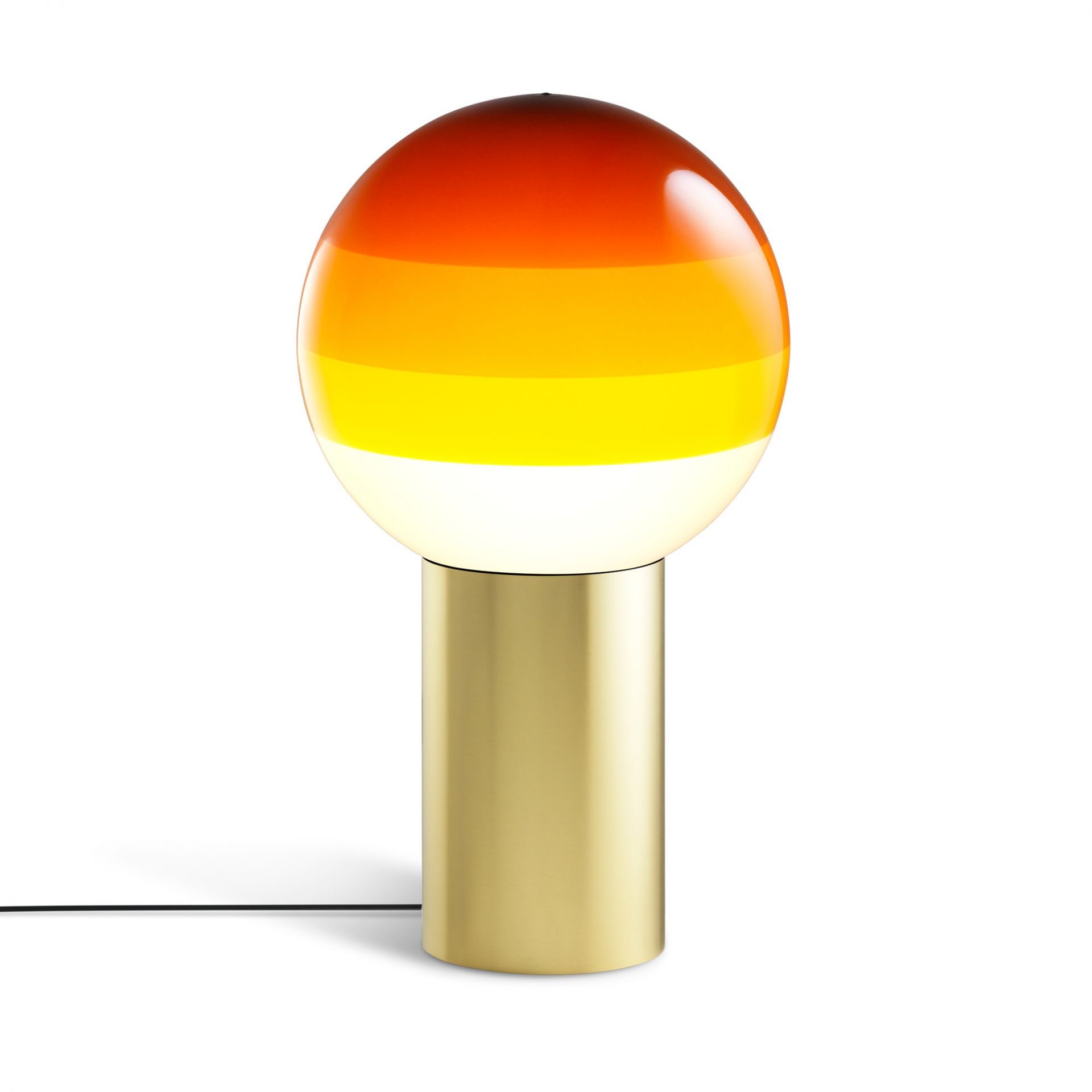 Dipping Light M LED Tischleuchte Marset Bernstein - Messing