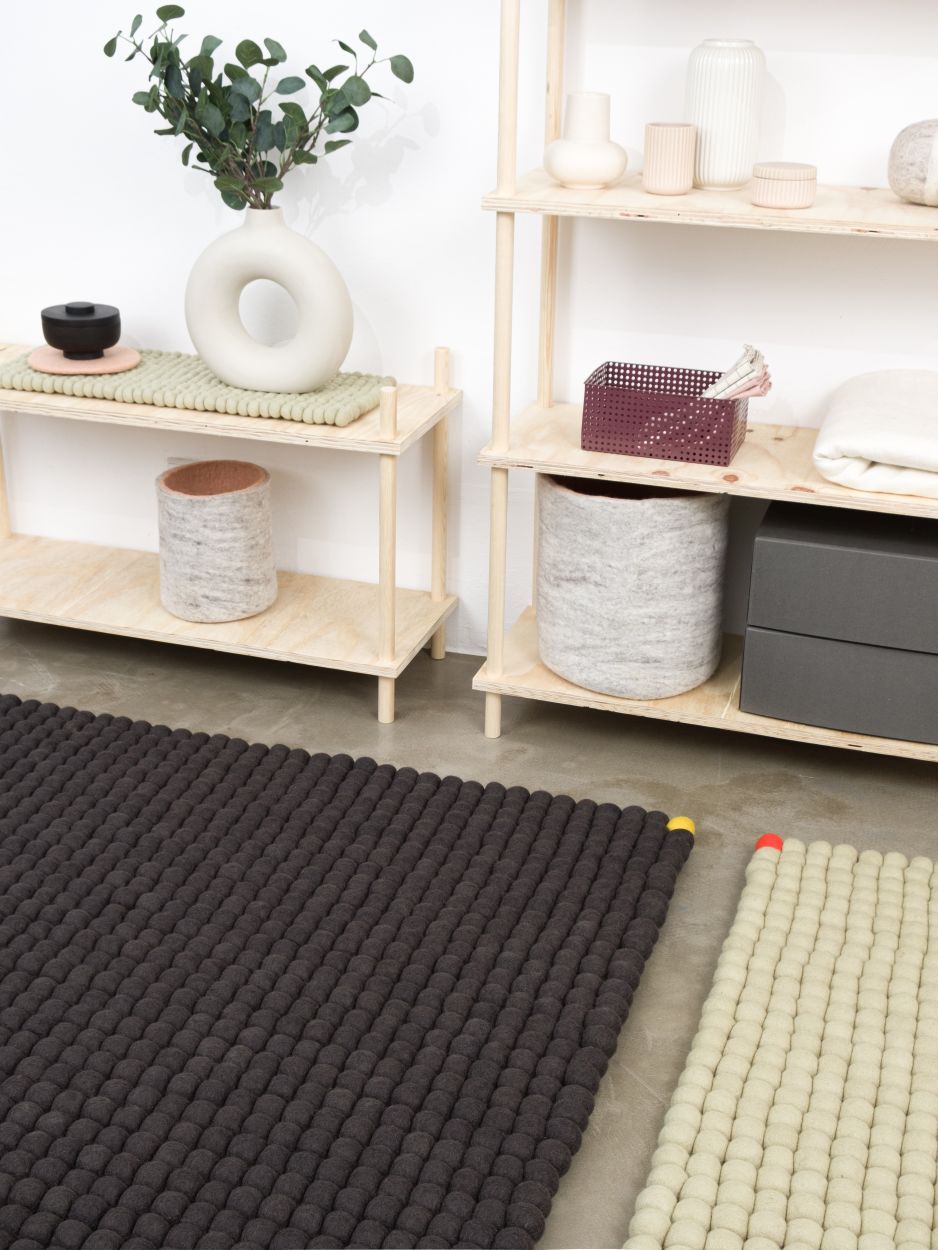Big One Rechteckig Filzteppich 140 x 200 cm myfelt Anthrazit
