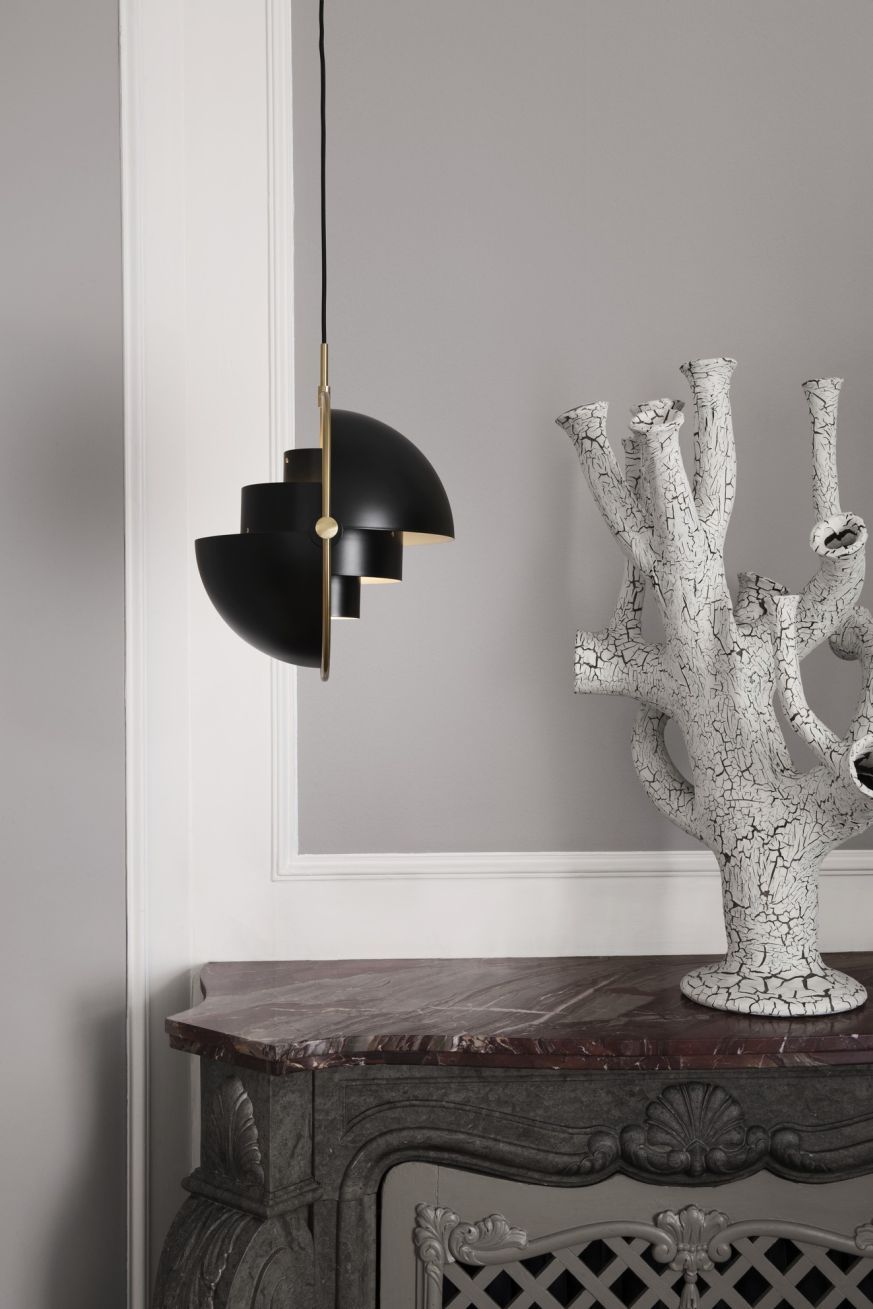 Multi-Lite Pendant lamp Pendelleuchte Schwarz / Chrom Gubi