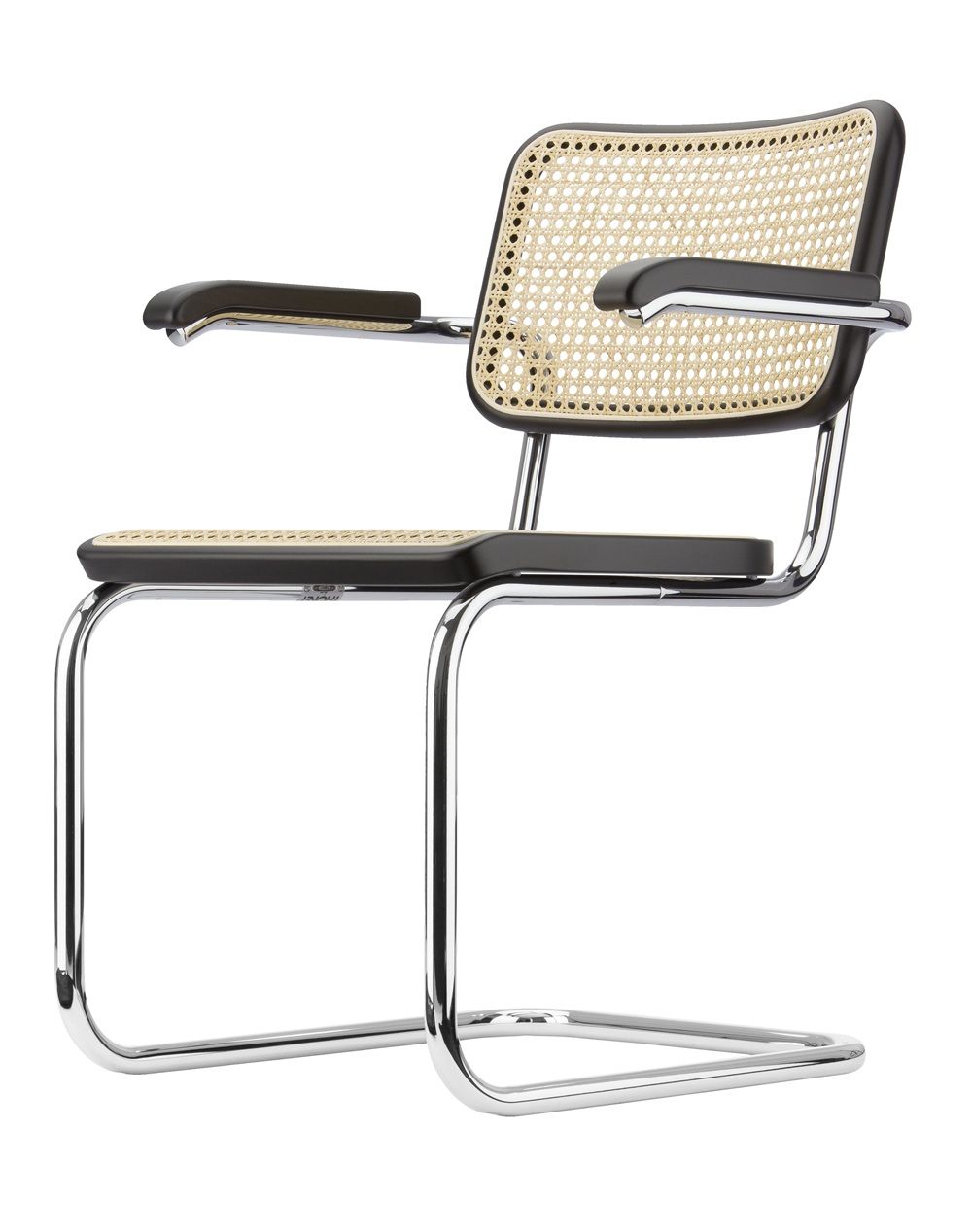 S 64 V Stahlrohr Klassiker Freischwinger CHROM/SCHWARZ Thonet VORZUGSKOMBINATION