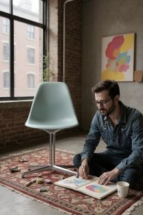 Eames Fiberglass Side Chair DSL Stuhl Vitra 