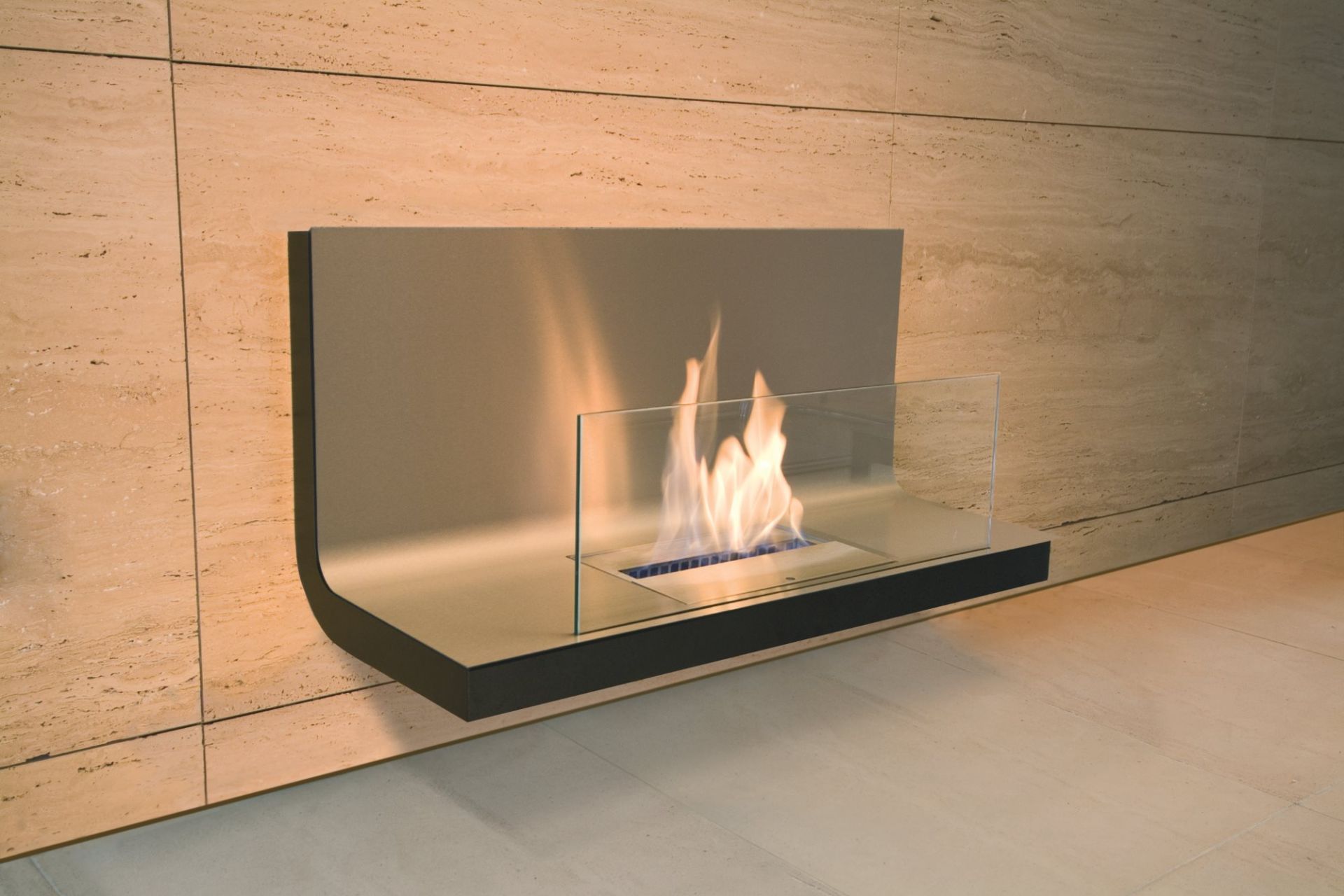 Wall Flame 1 Ethanol Kamin Radius