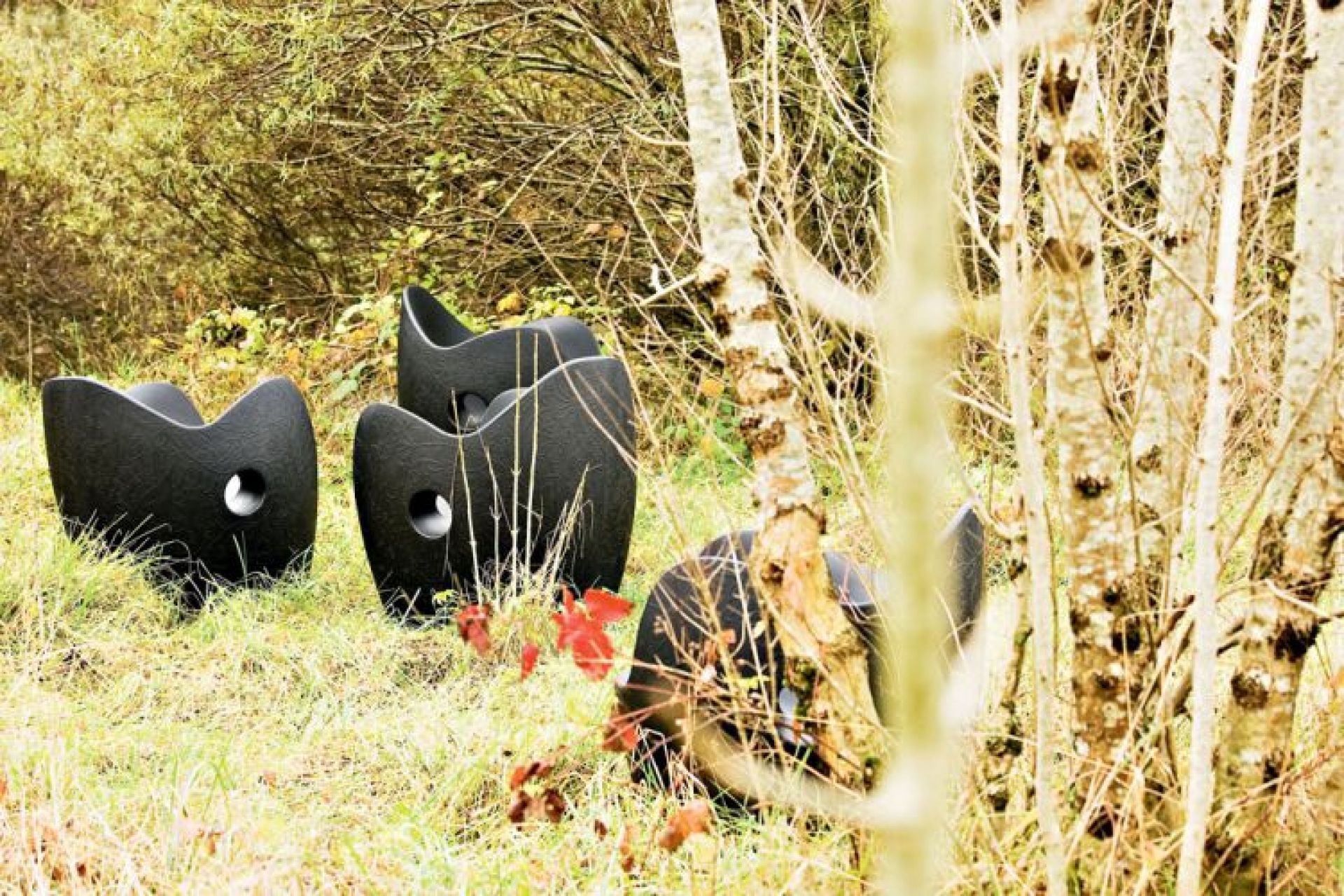 O-Nest Sessel schwarzer Efeu Moroso