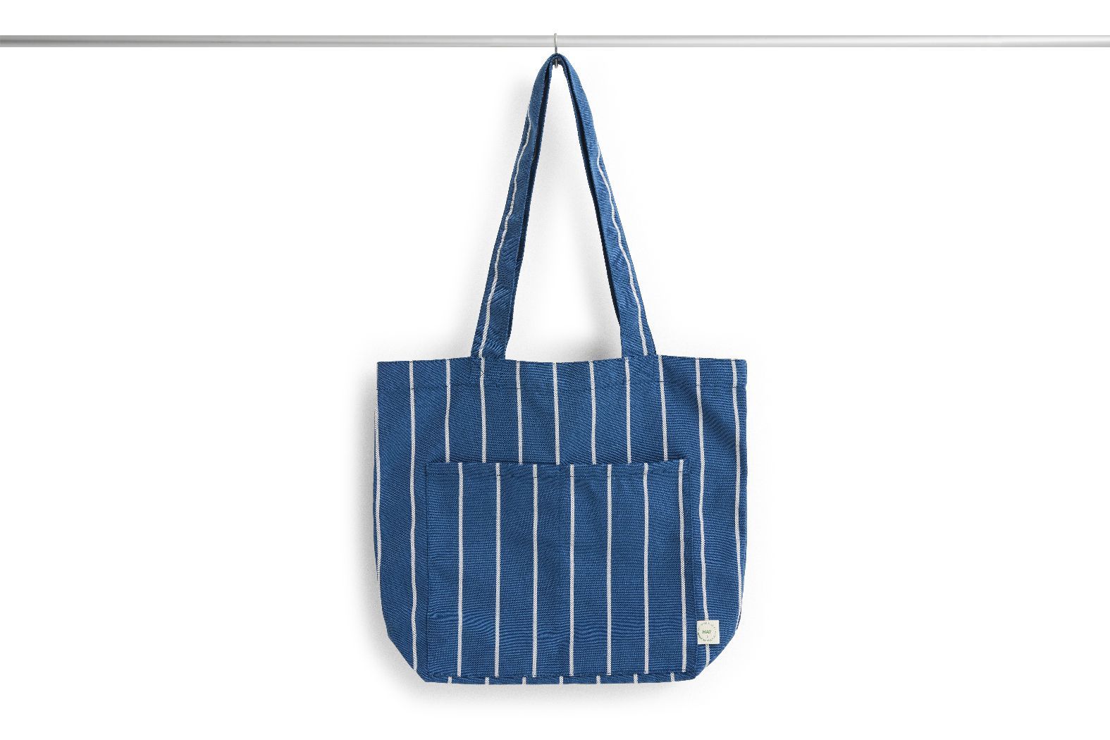 Outdoor Market Tote Bag Tasche Blau mit beige Streifen Hay