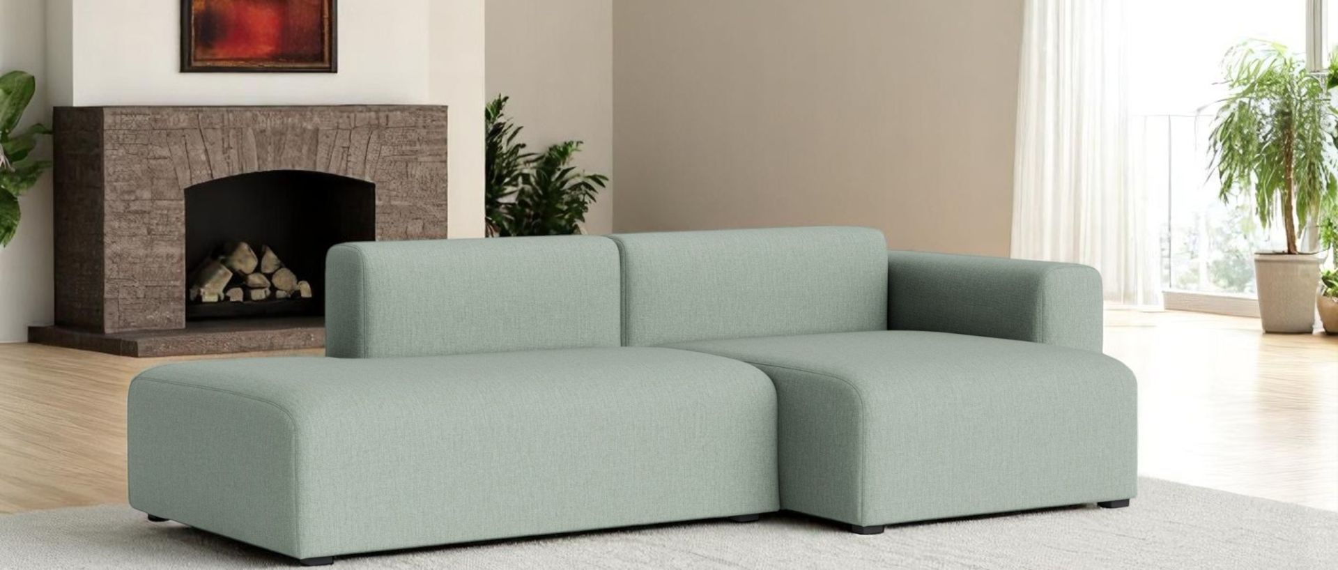 Mags Sofa 2,5-Sitzer Combination 3 low Armrest mit Armlehne rechts Hay 
