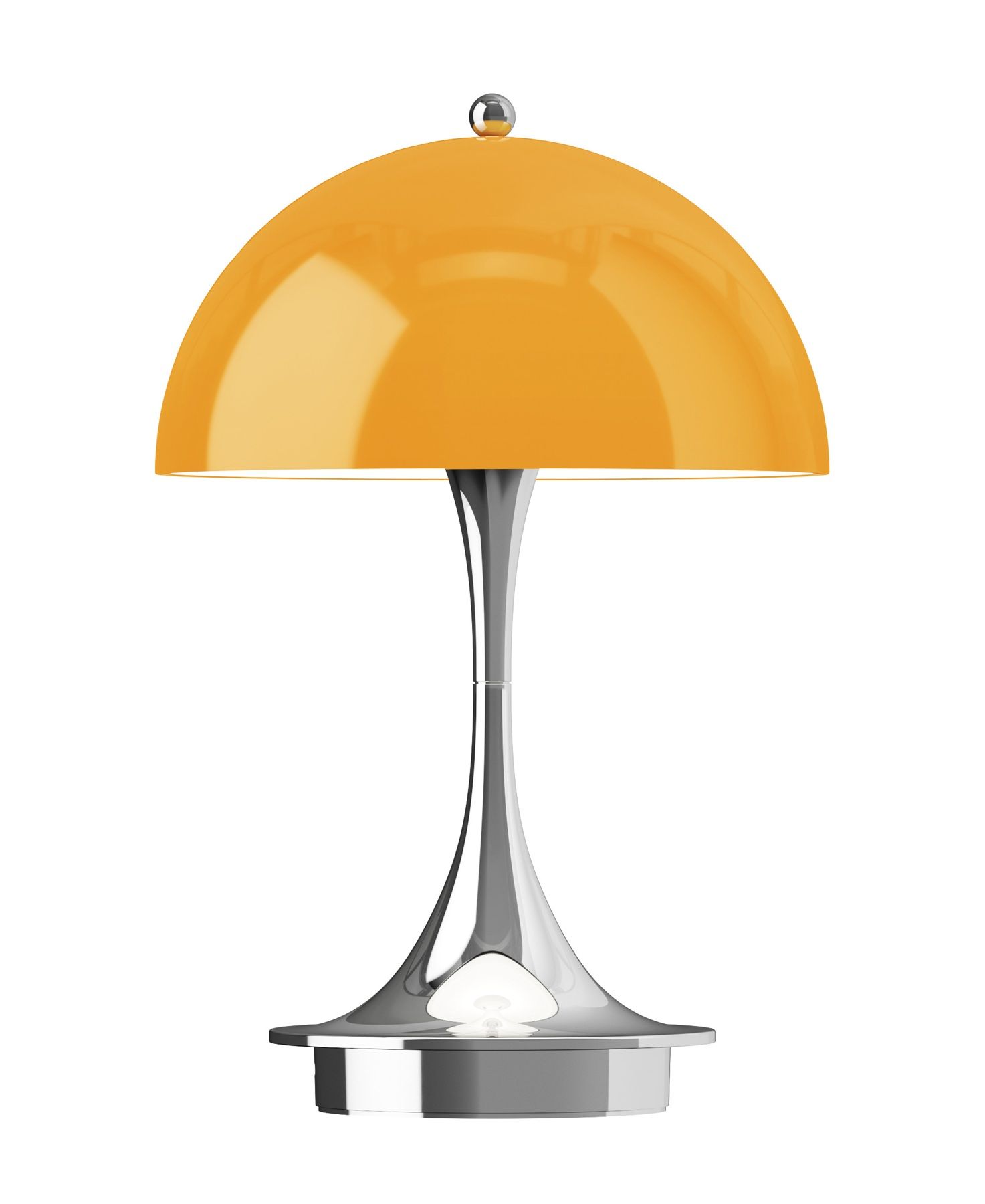 Panthella 160 Portable Lamp Chrom Tischleuchte / Akkuleuchte Louis Poulsen Orange