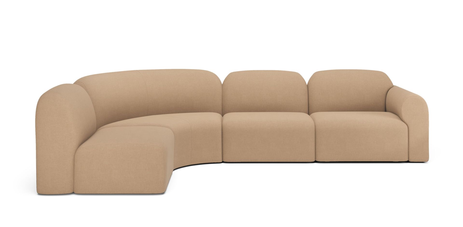 Bulky Modulsofa Light Sepia Liegeposition links Ethnicraft
