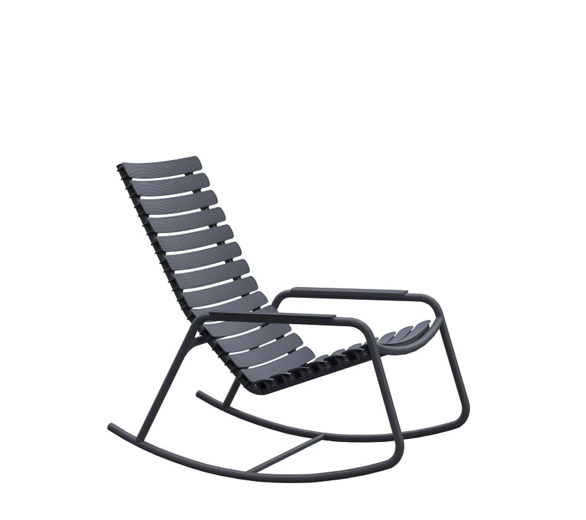 ReClips Outdoor Rocking Chair Schaukelstuhl Houe Aluminium Armlehnen Grau