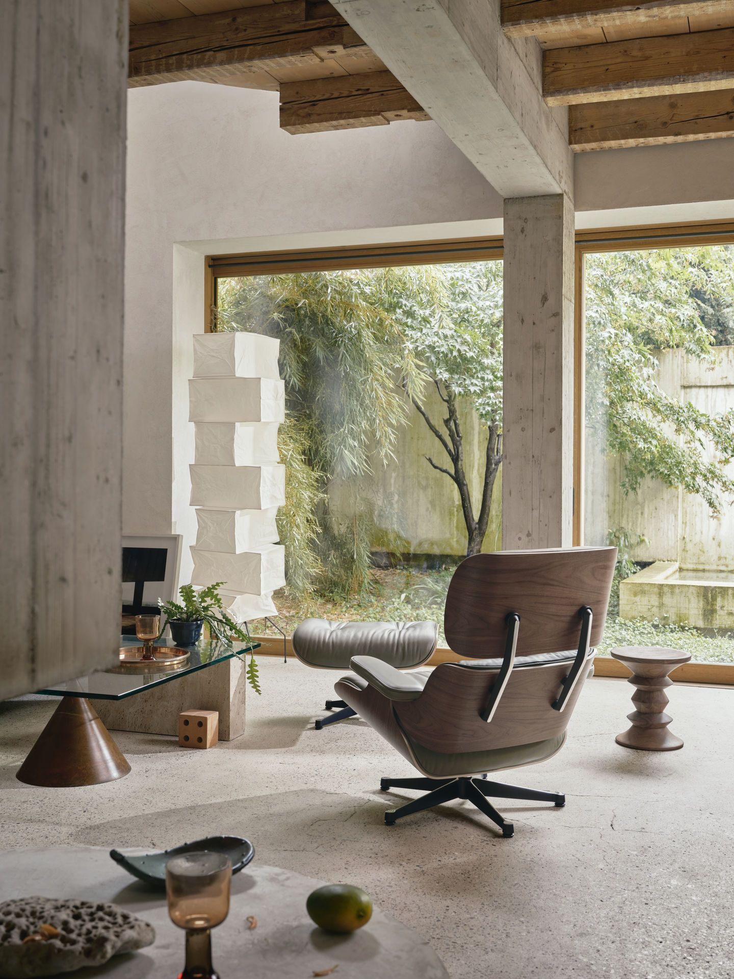 Eames Lounge Chair & Ottoman Sessel KONFIGURATOR Leder Premium F / Leder Natural Vitra