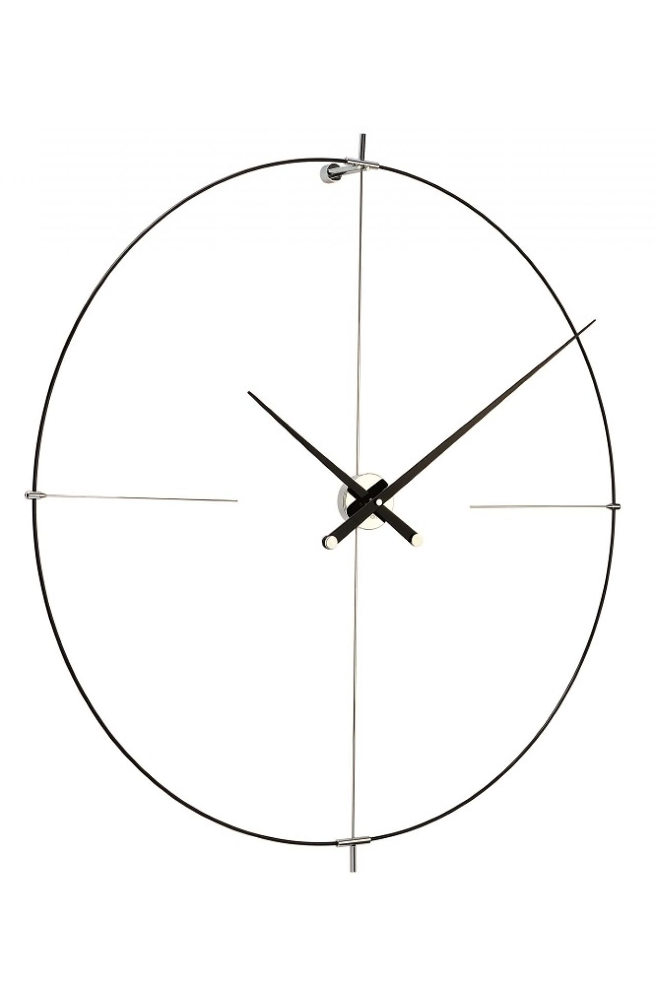Bilbao N/ L Clock Wanduhr nomon Schwarz-Schwarz